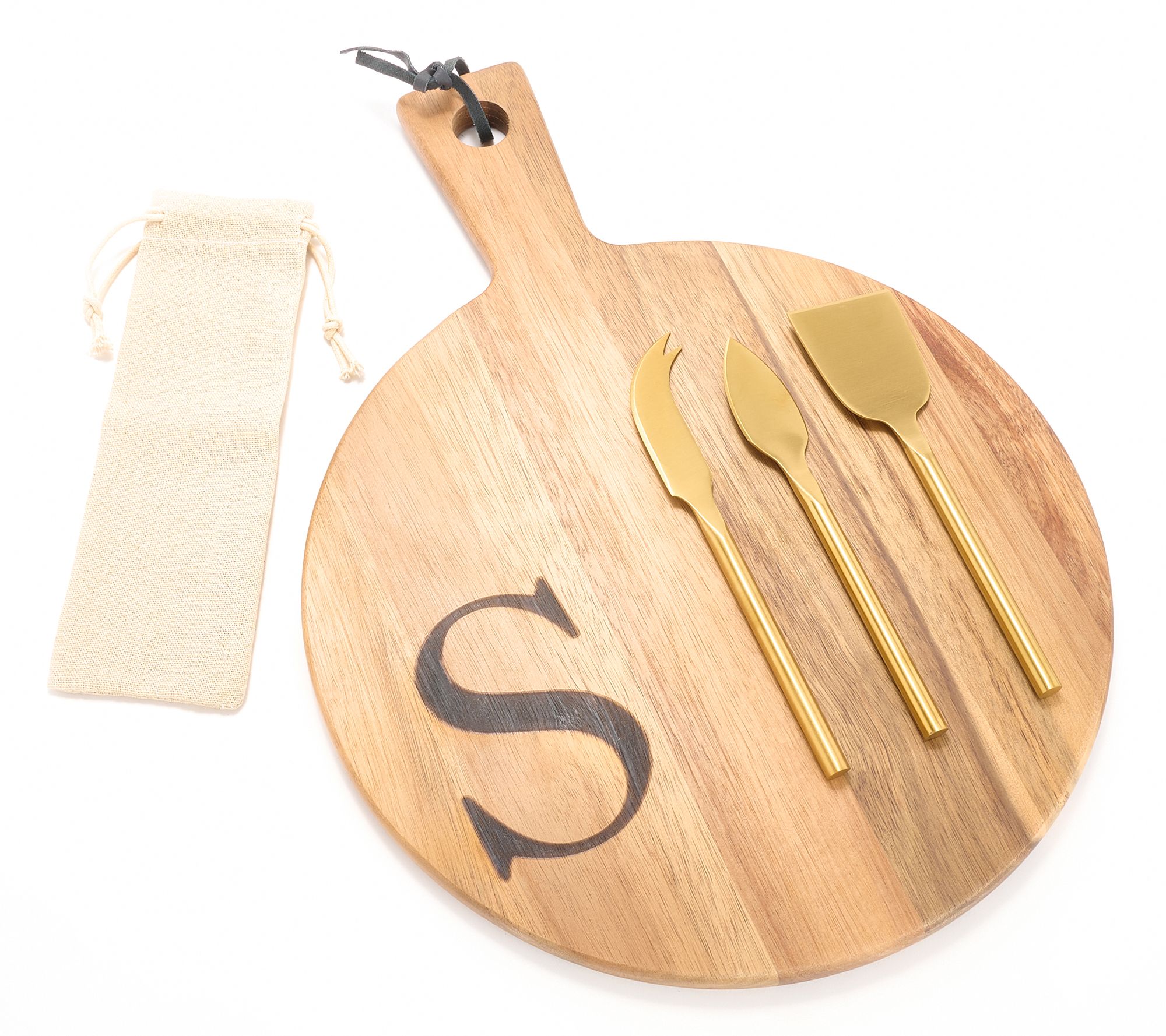 Home Reflections Set of 5 Monogrammed Charcuterie Set