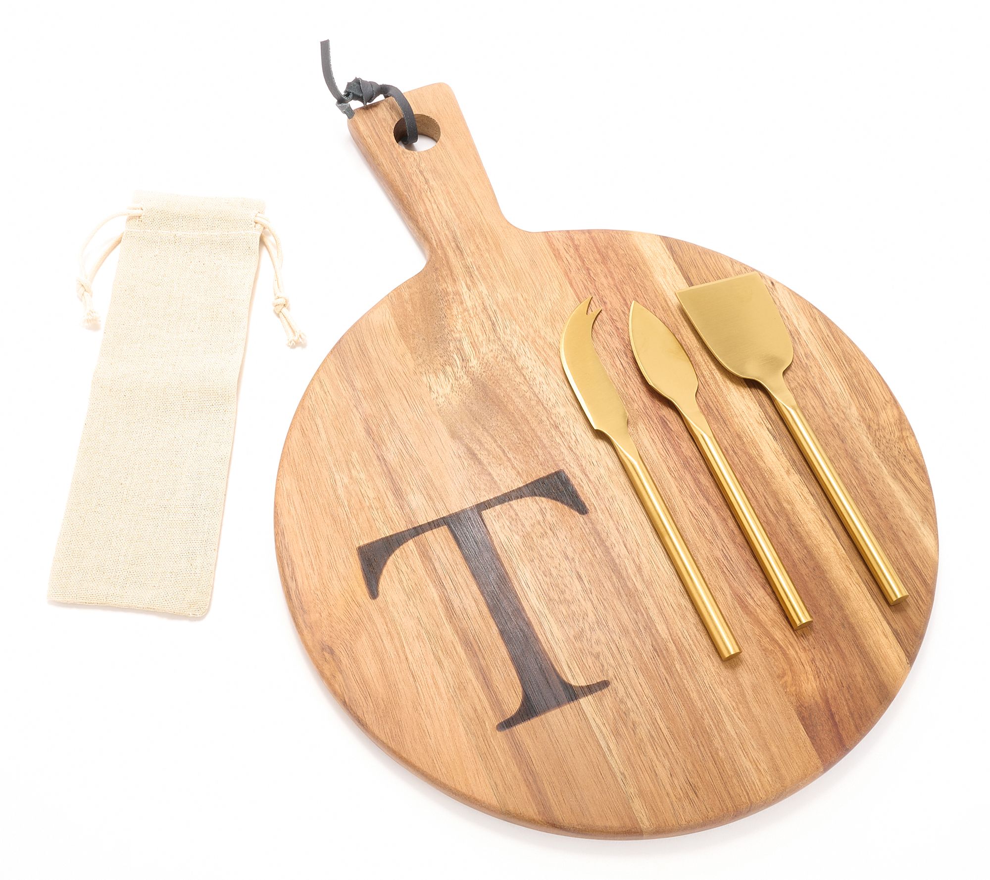 Home Reflections Set of 5 Monogrammed Charcuterie Set