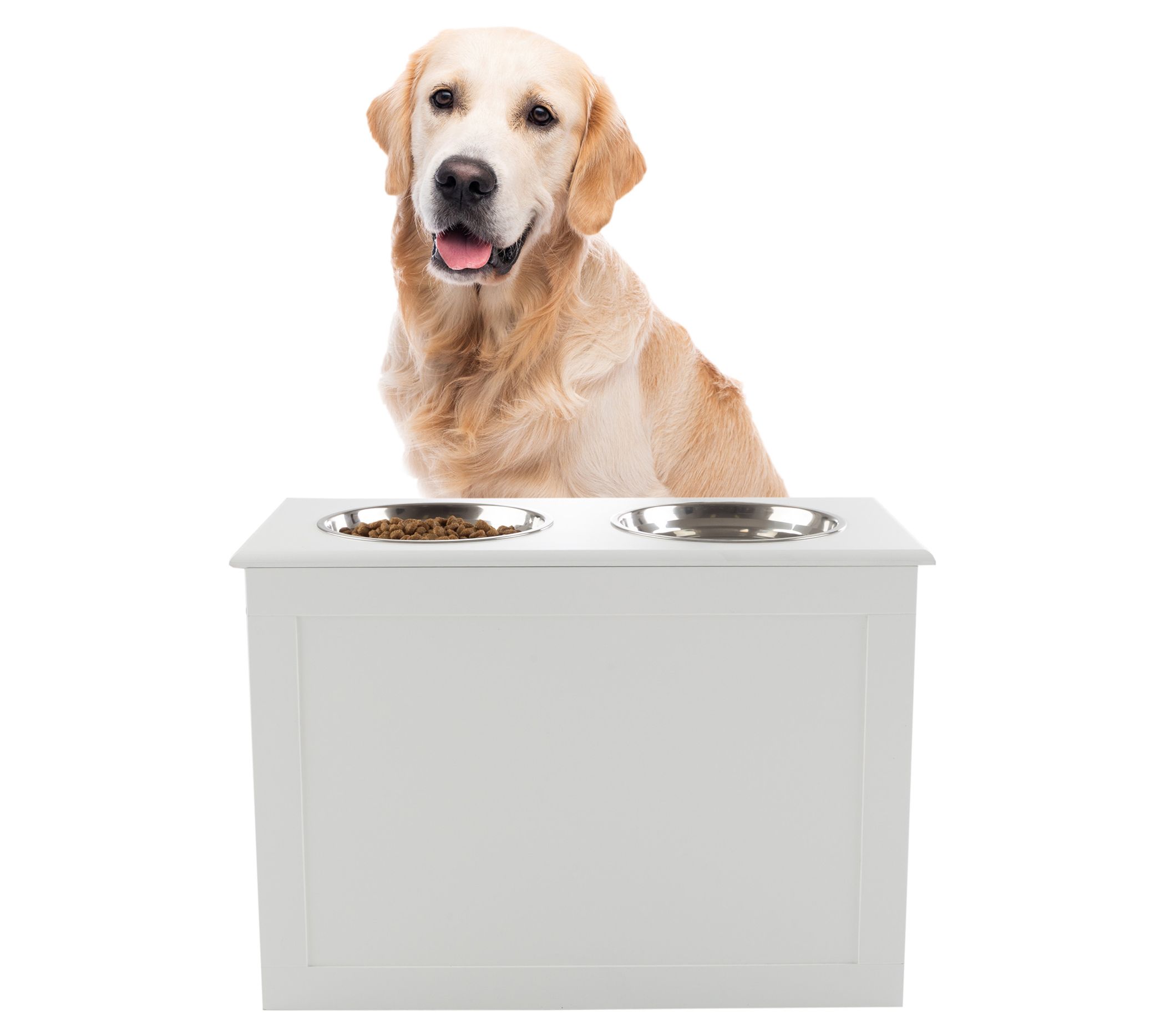 Petmaker Elevated Dog Bowls with Storage 16" Feding Tray