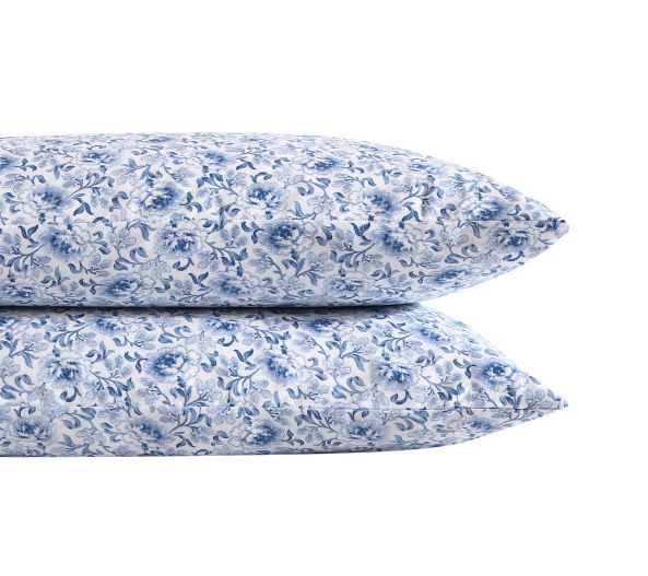 Laura Ashley Lorelei Blue Standard Sham Pillowcase