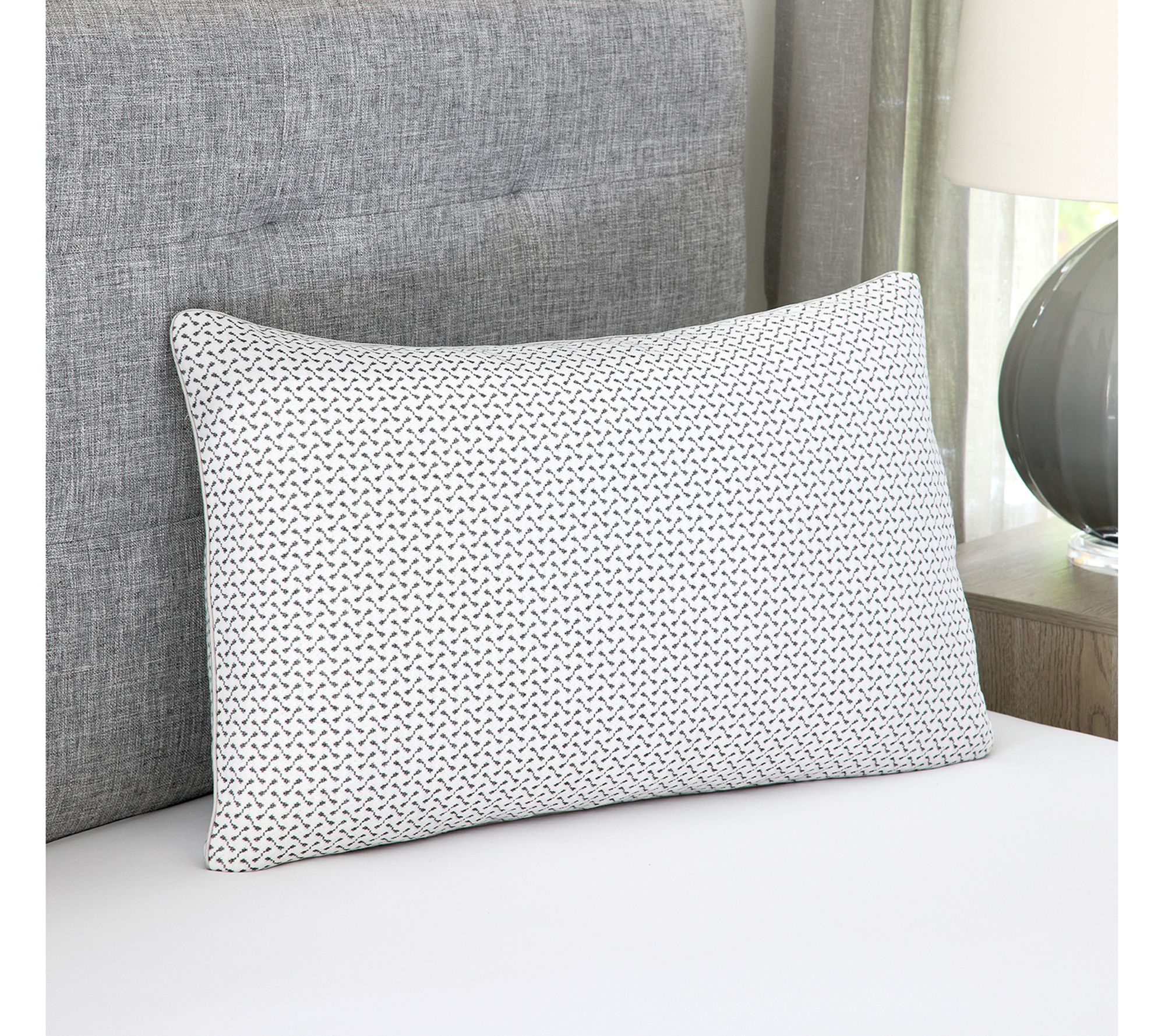 Bodipedic Memory Foam Cluster Bed Pillow with Charcoal Cover