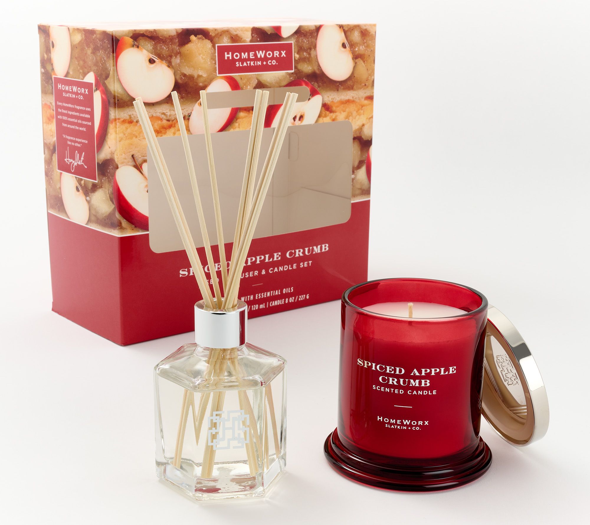 "As Is" HomeWorx by Slatkin + Co. Reed Diffuser & Candle Gift Set