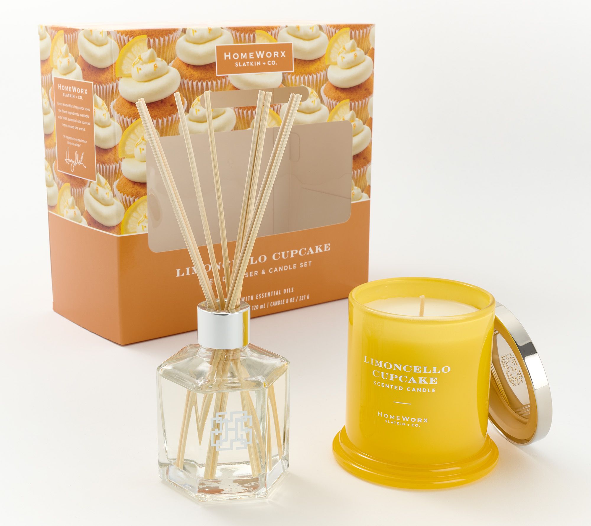 "As Is" HomeWorx by Slatkin + Co. Reed Diffuser & Candle Gift Set