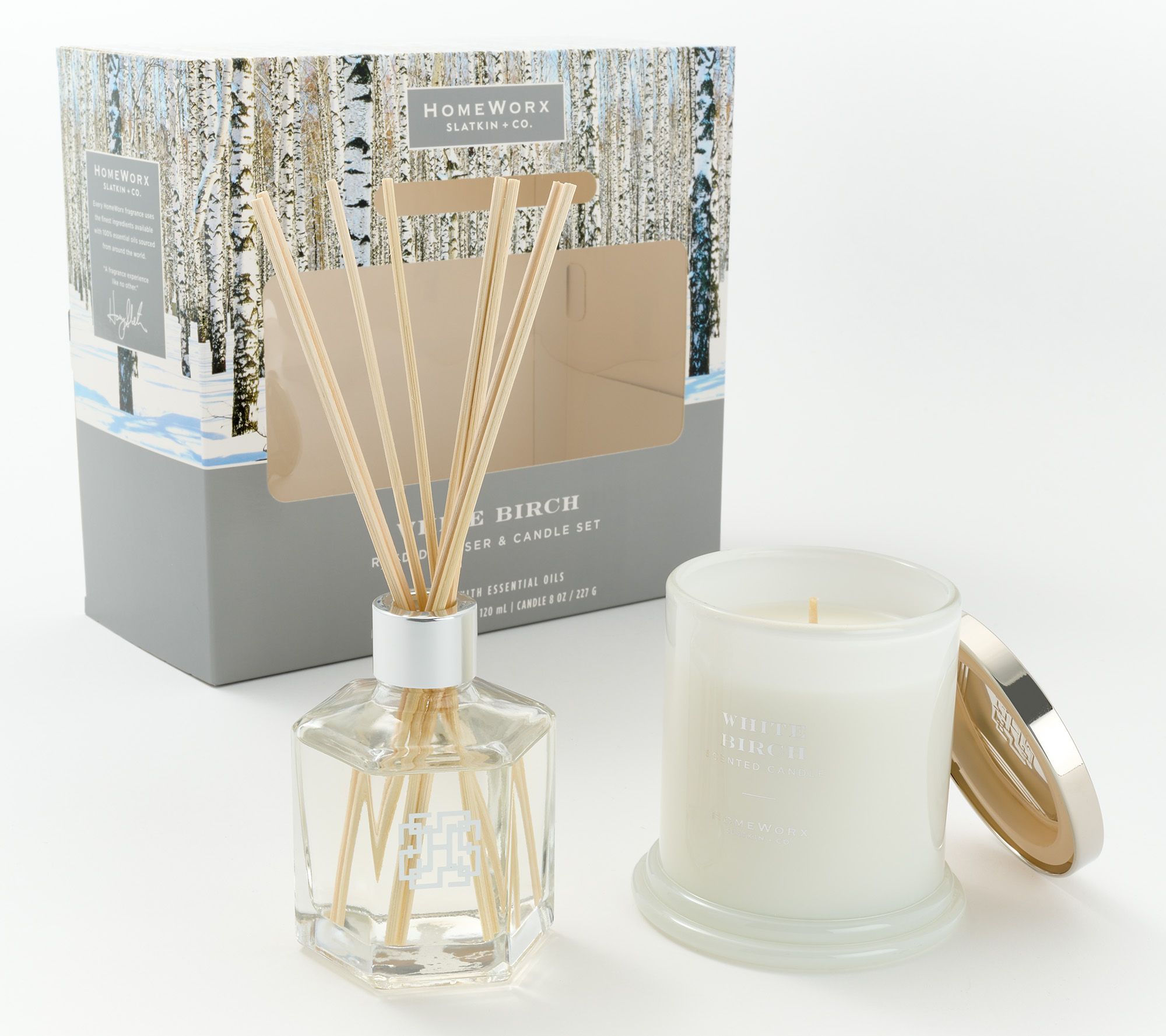 "As Is" HomeWorx by Slatkin + Co. Reed Diffuser & Candle Gift Set