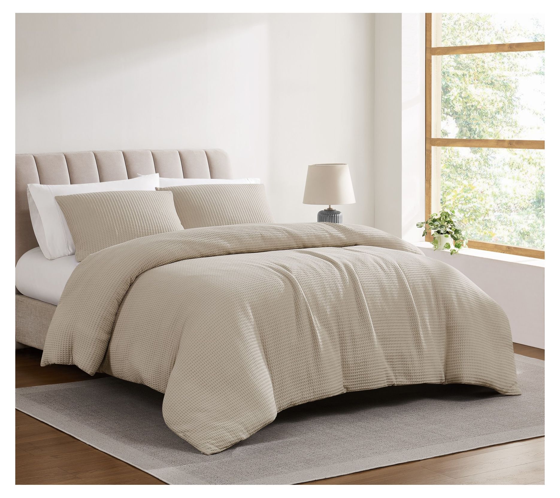 Cannon Heritage Cotton Waffle 3-Piece Full/Queen Comforter Set