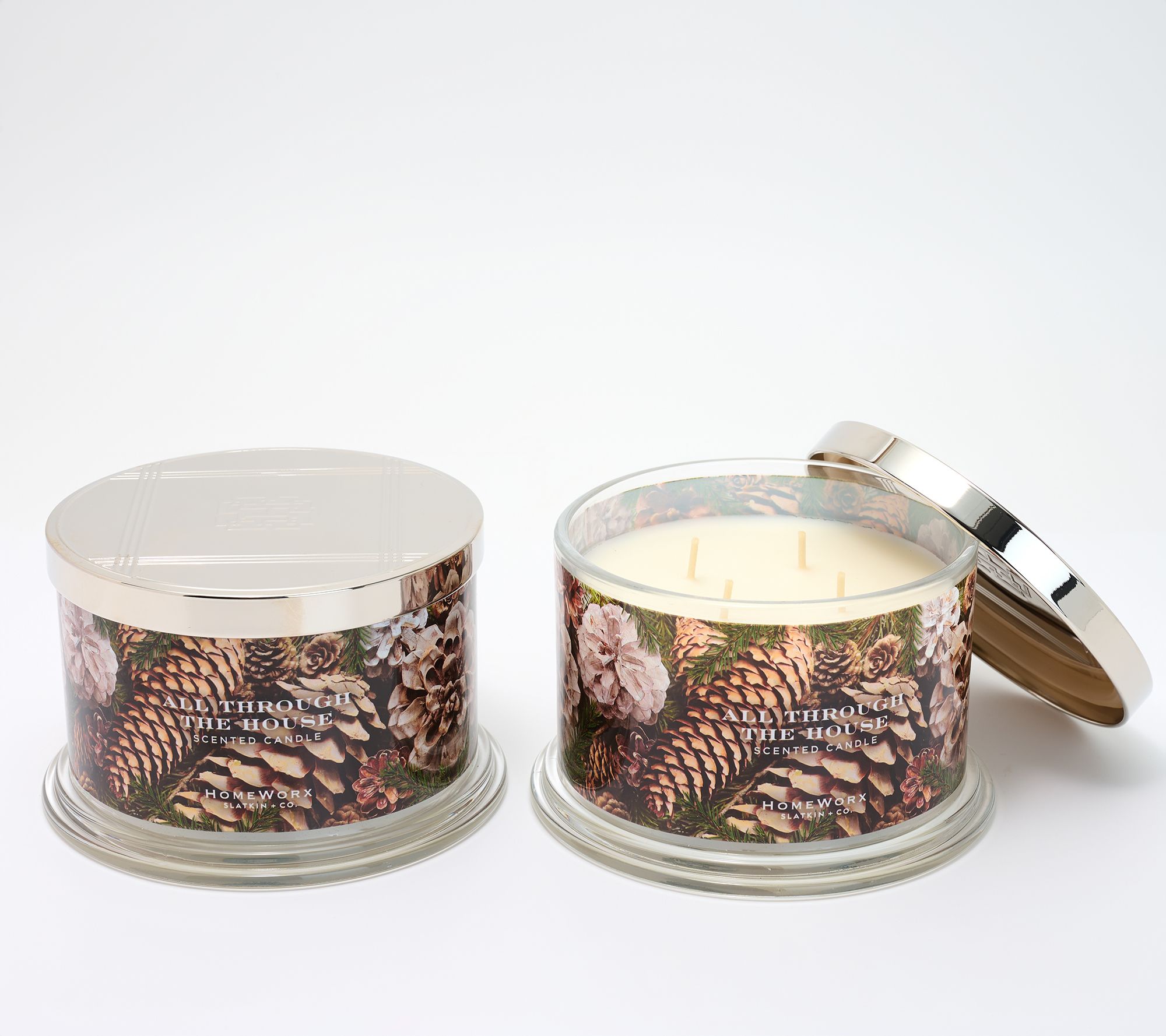 HomeWorx by Slatkin + Co. S/2 18oz All Through the House Candles