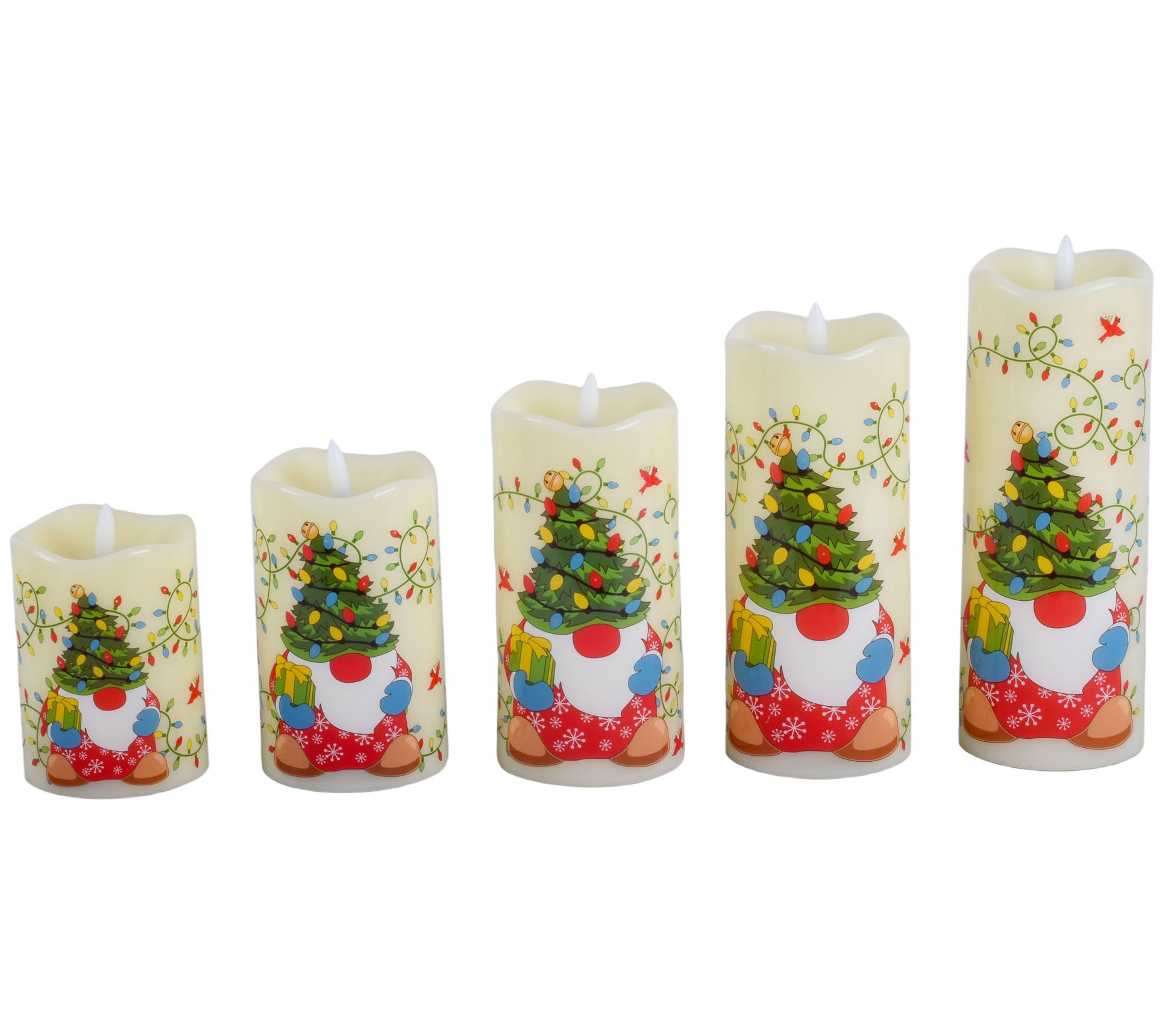 Temp-tations Seasonal Set of 5 Fiberoptic Candles