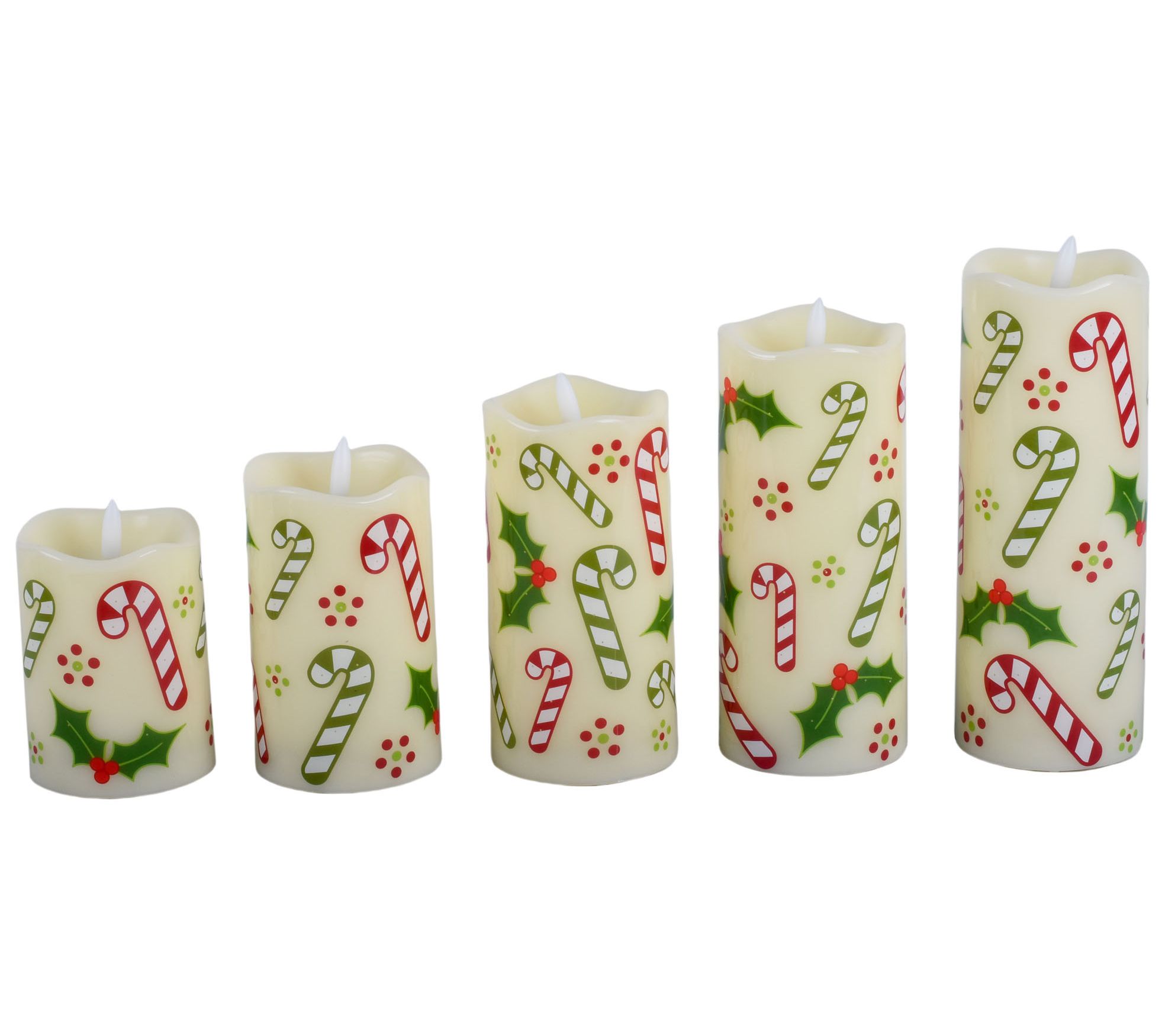 Temp-tations Seasonal Set of 5 Fiberoptic Candles