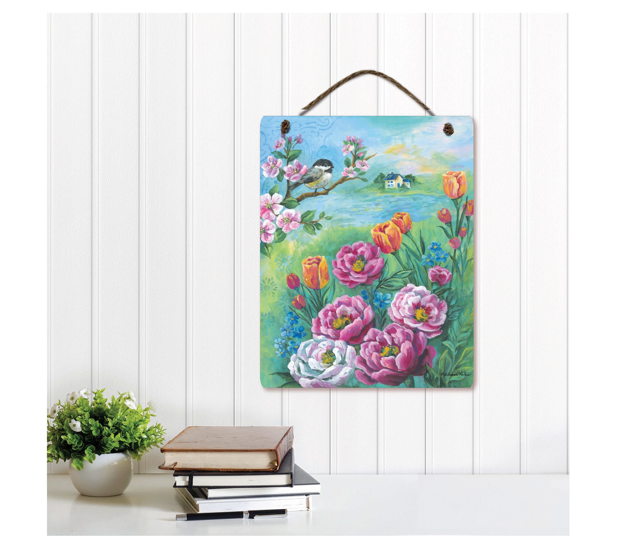Courtside Market Floral Spring 12x16 Artboard with Twine