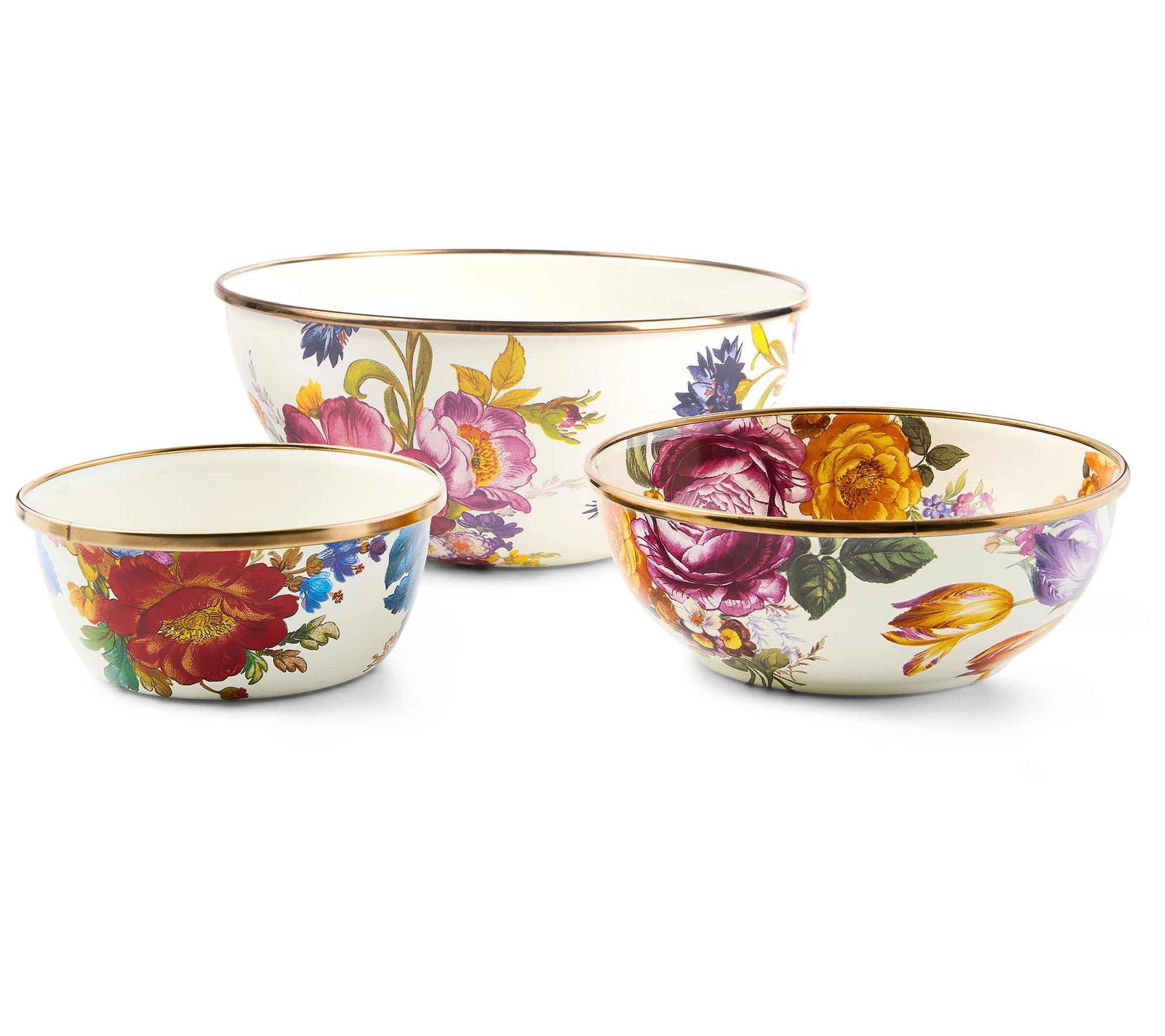 "As Is" Mackenzie- Childs Set of 3 Everyday Bowls