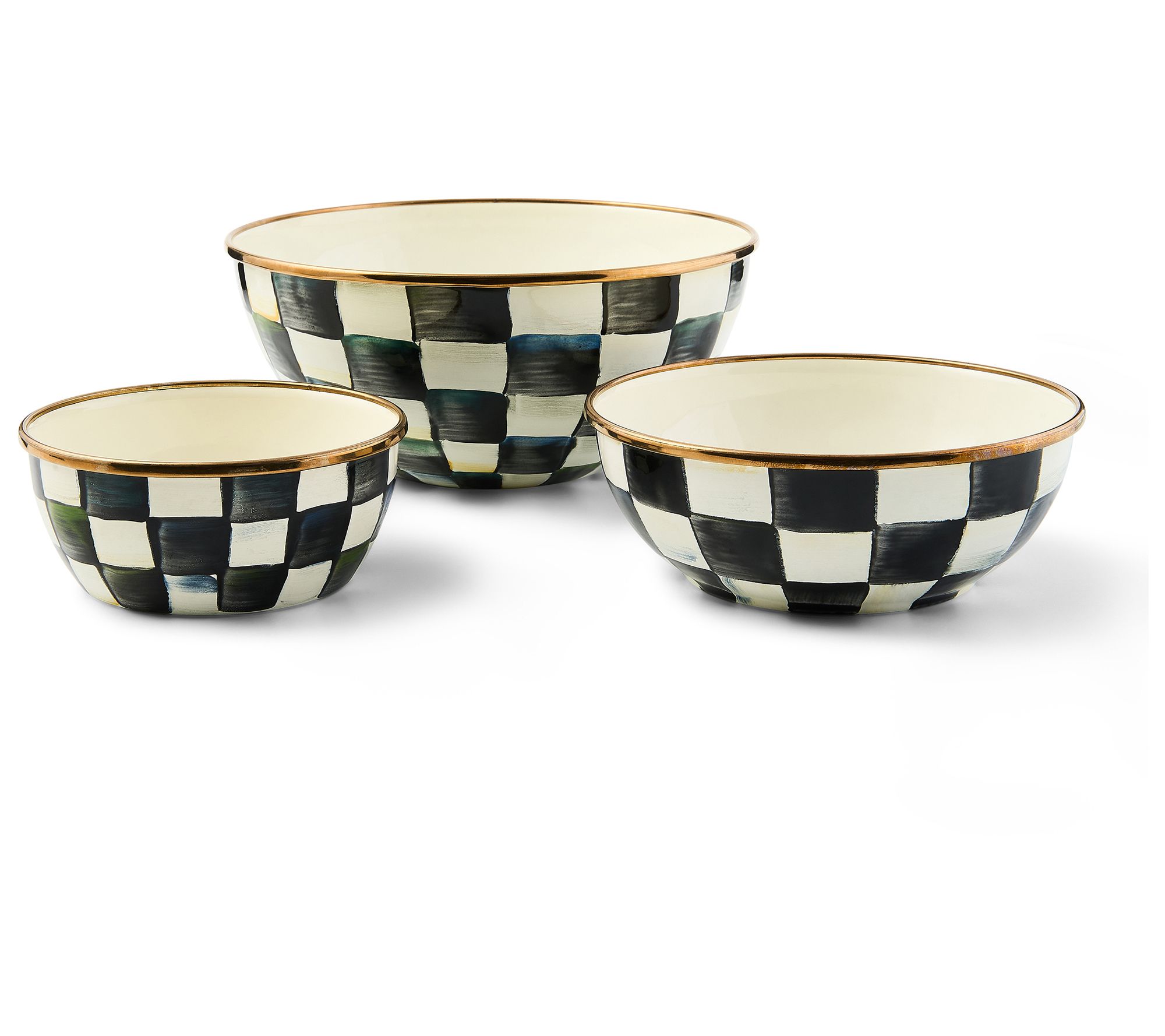 "As Is" Mackenzie- Childs Set of 3 Everyday Bowls