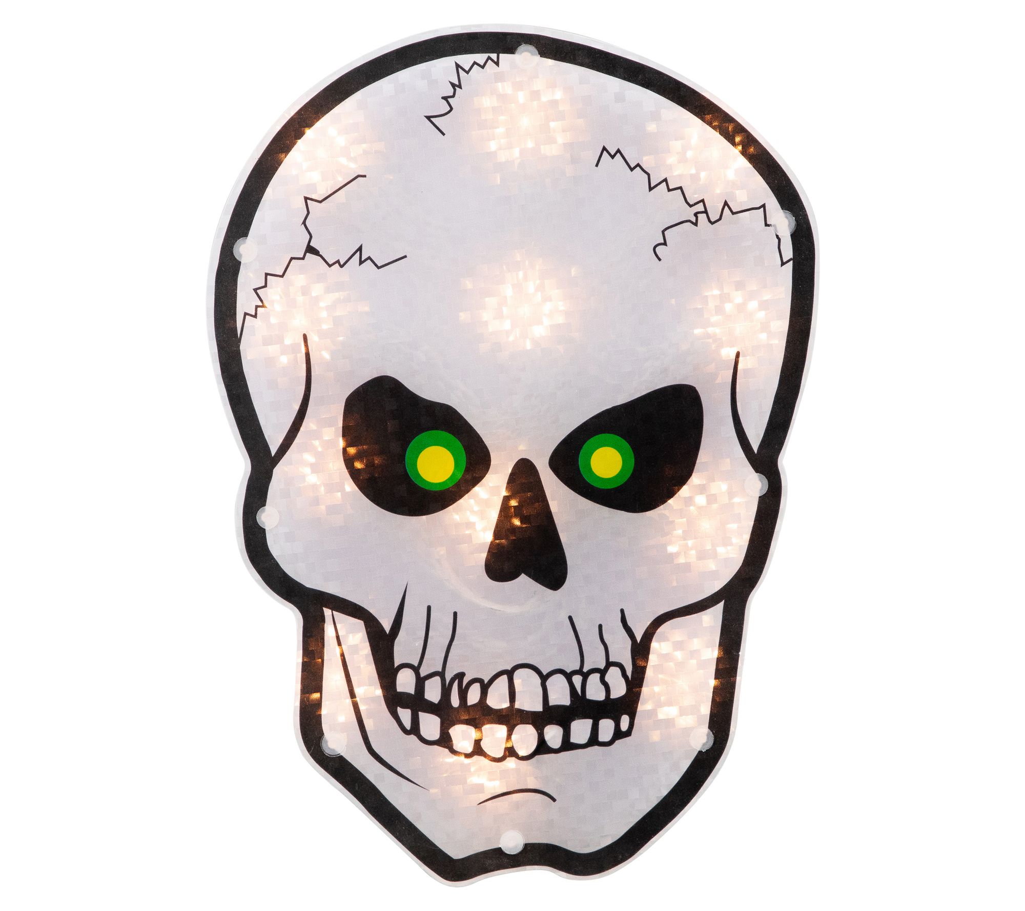 Northlight Holographic Halloween Skull Window Decor 12"
