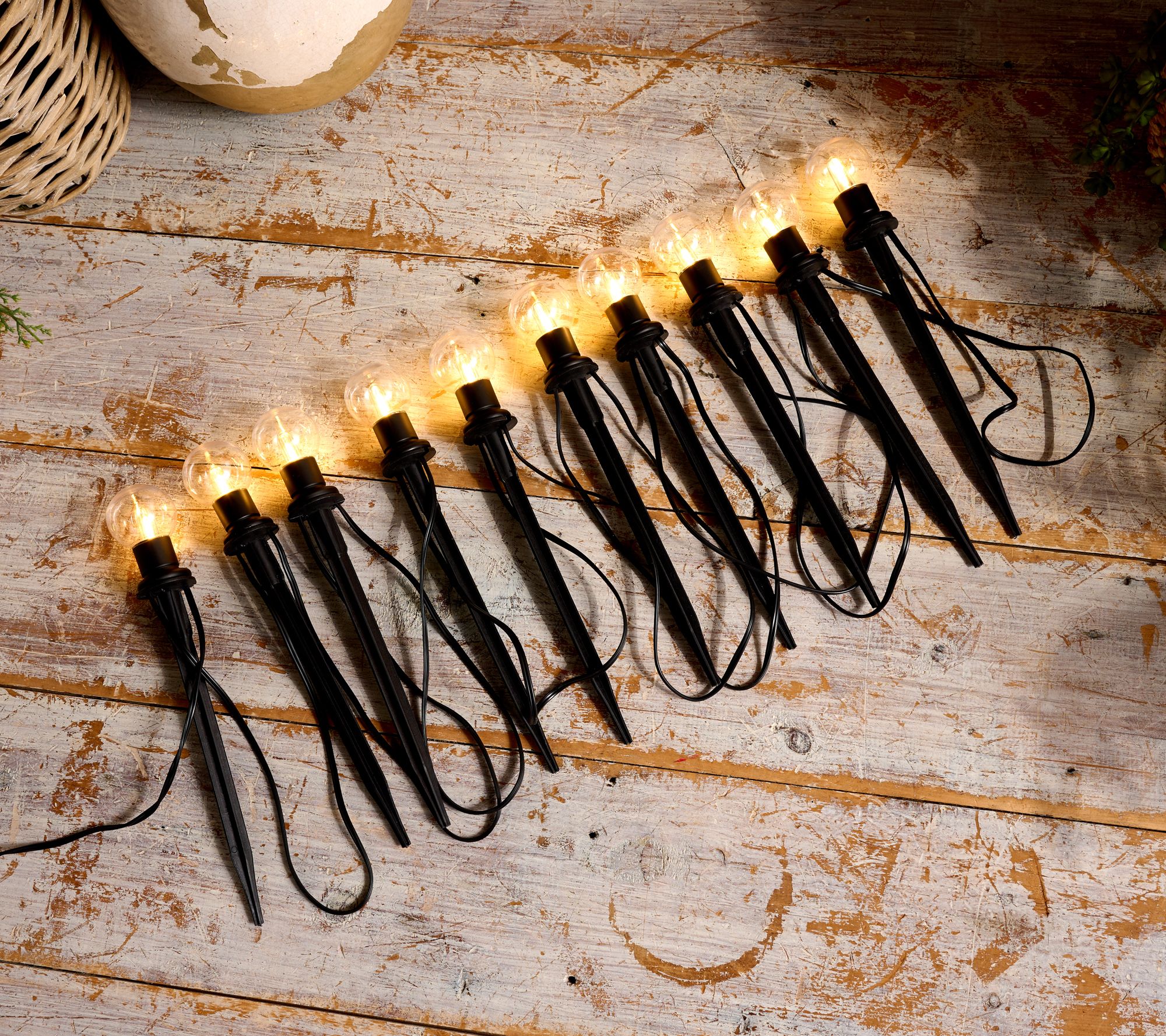 "As Is" Bethlehem Lights 20' Globe Pathway Lights w/Stakes