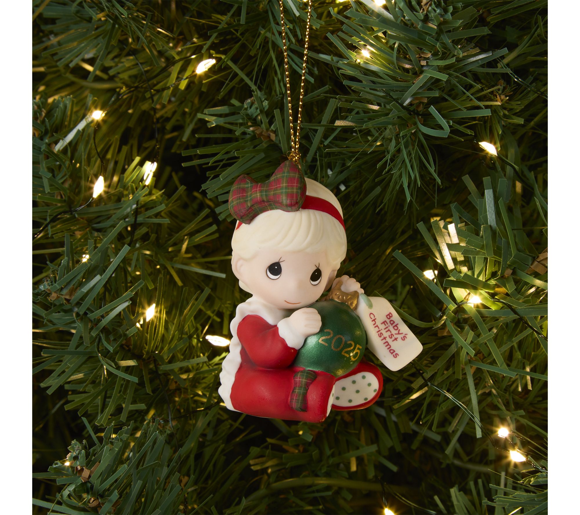 PM "Girl Baby" Dated 2025 Baby 1st Christmas Girl Ornament