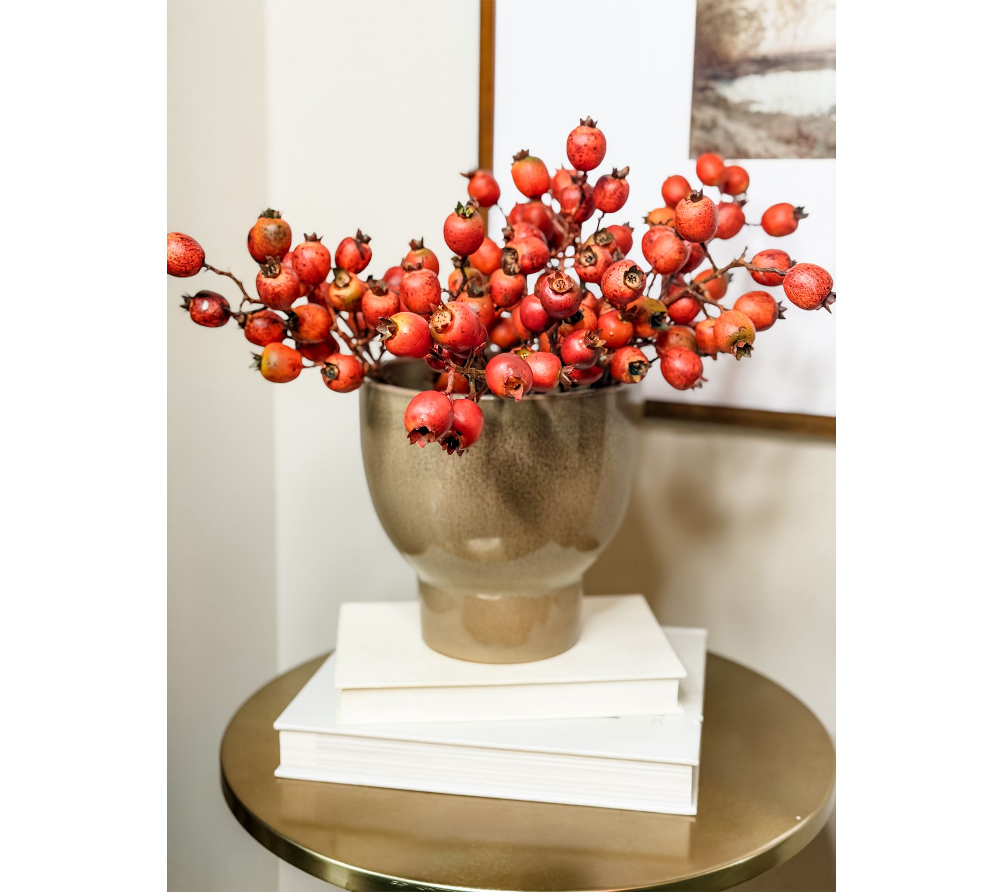 Simply Stunning Set of 5 Large Rosehip Berry by Janine Graff