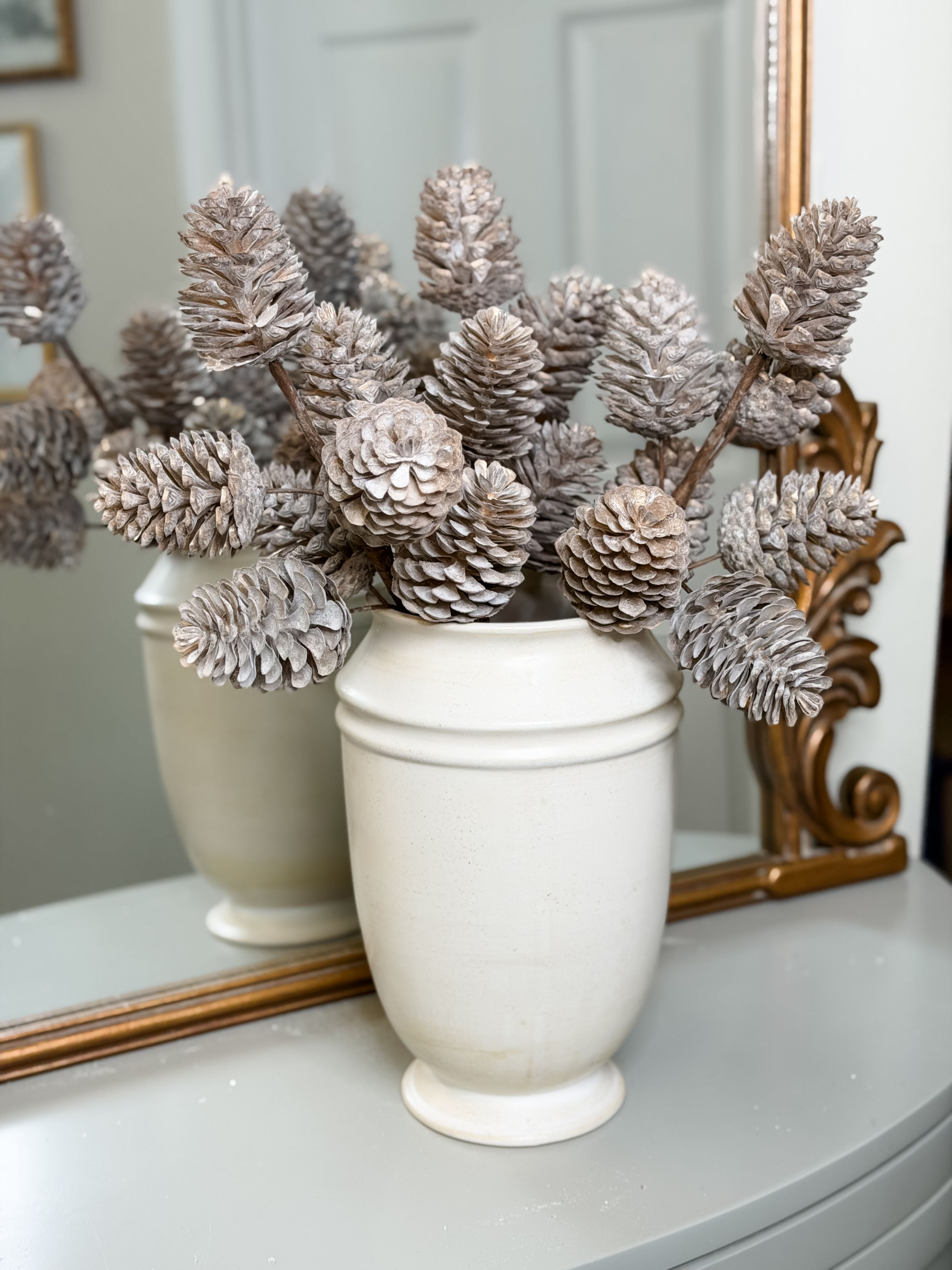 Simply Stunning Set of 3 Golden Ponderosa Pinecones by Janine Graff