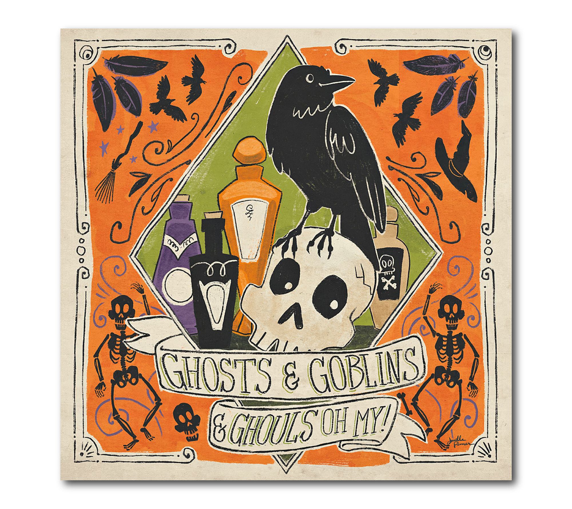 Courtside Market Stay Creepy IV Gallery-Wrapped Canvas
