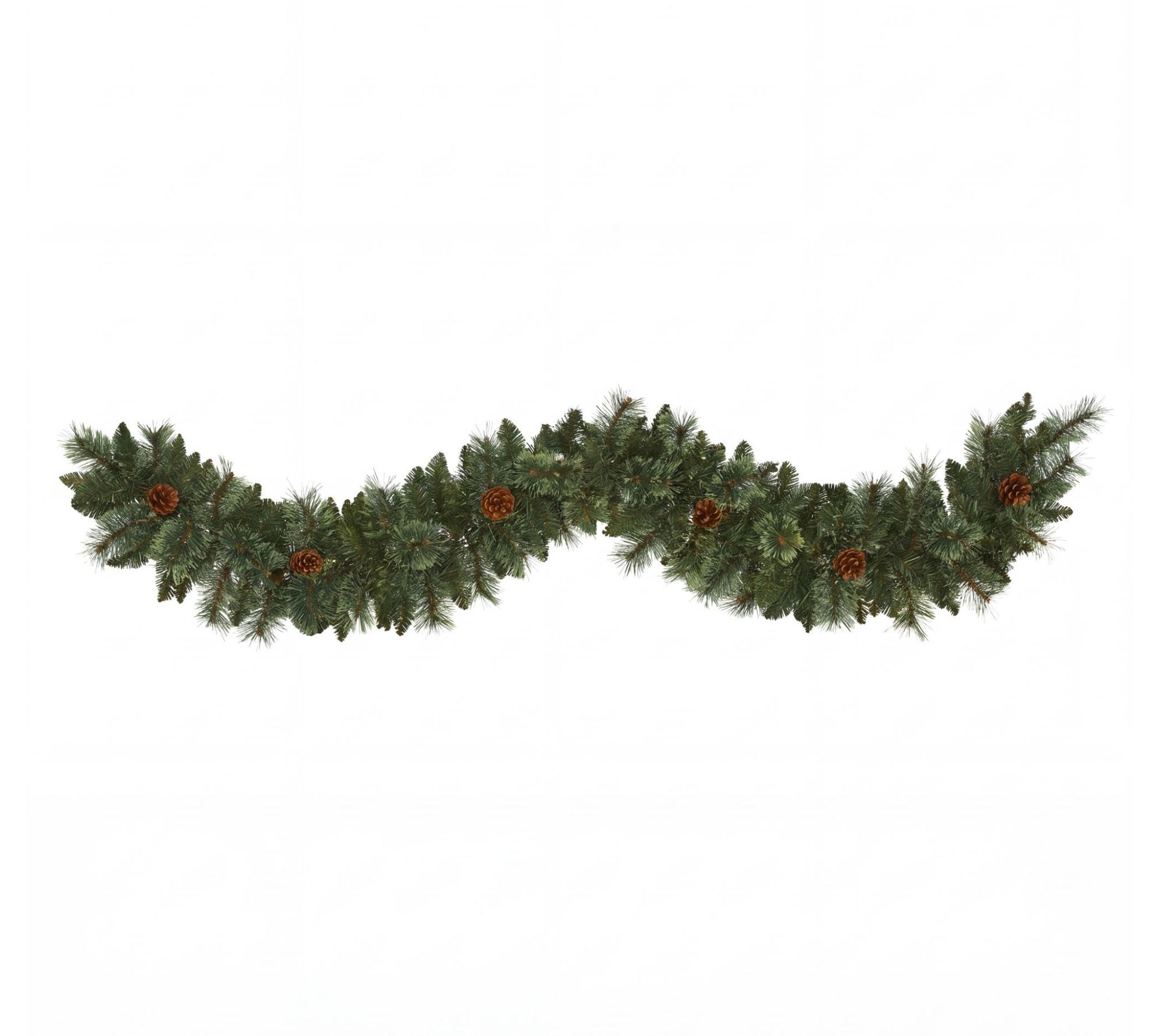 6-ft Mountain Pine Garland with Pinecones by Nearly Natural
