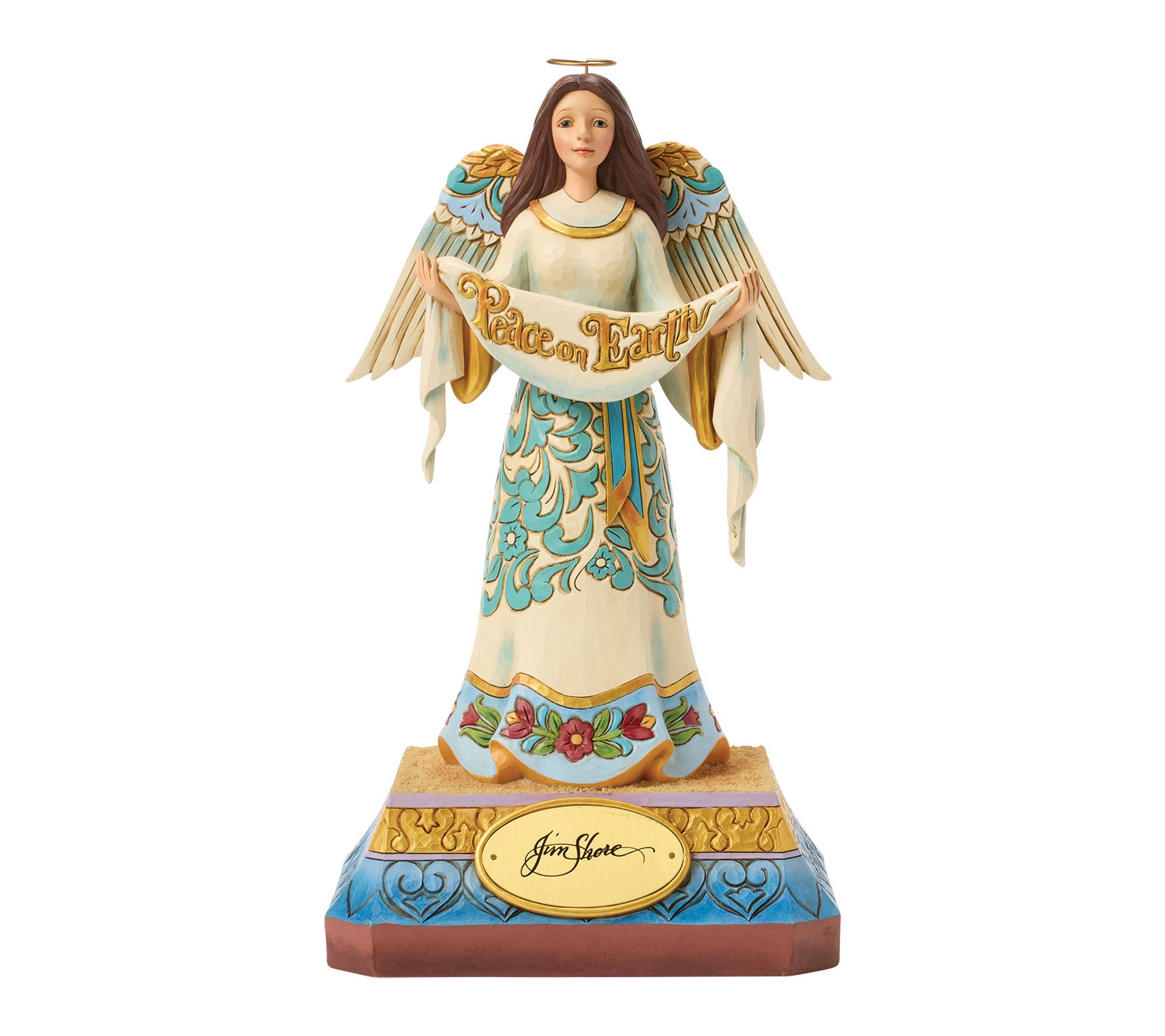 Jim Shore Heartwood Creek Peace On Earth Angel Figurine 12.4in
