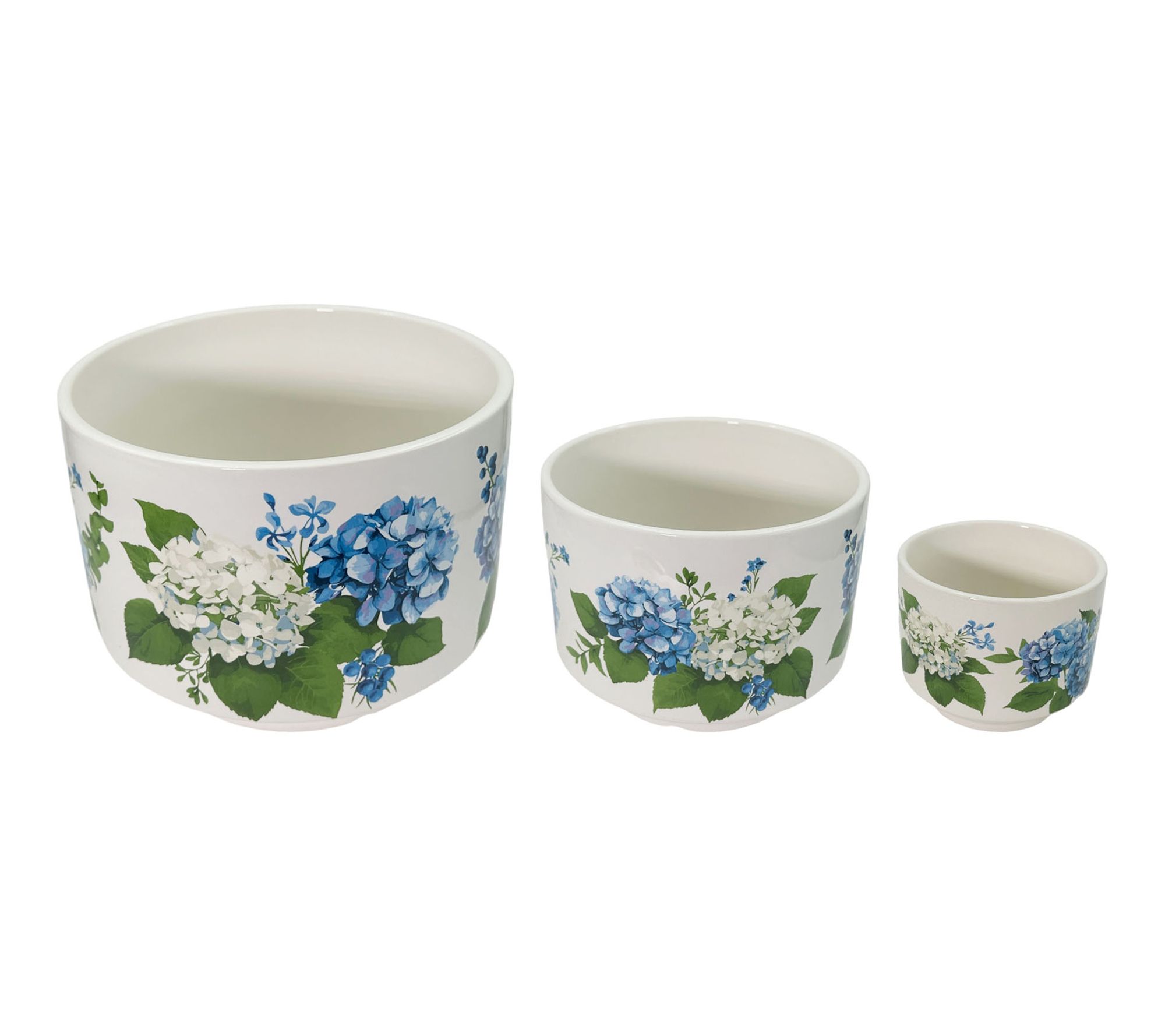 "As Is" Temp-tations Seasonal Set of 3 Footed Herb Planters