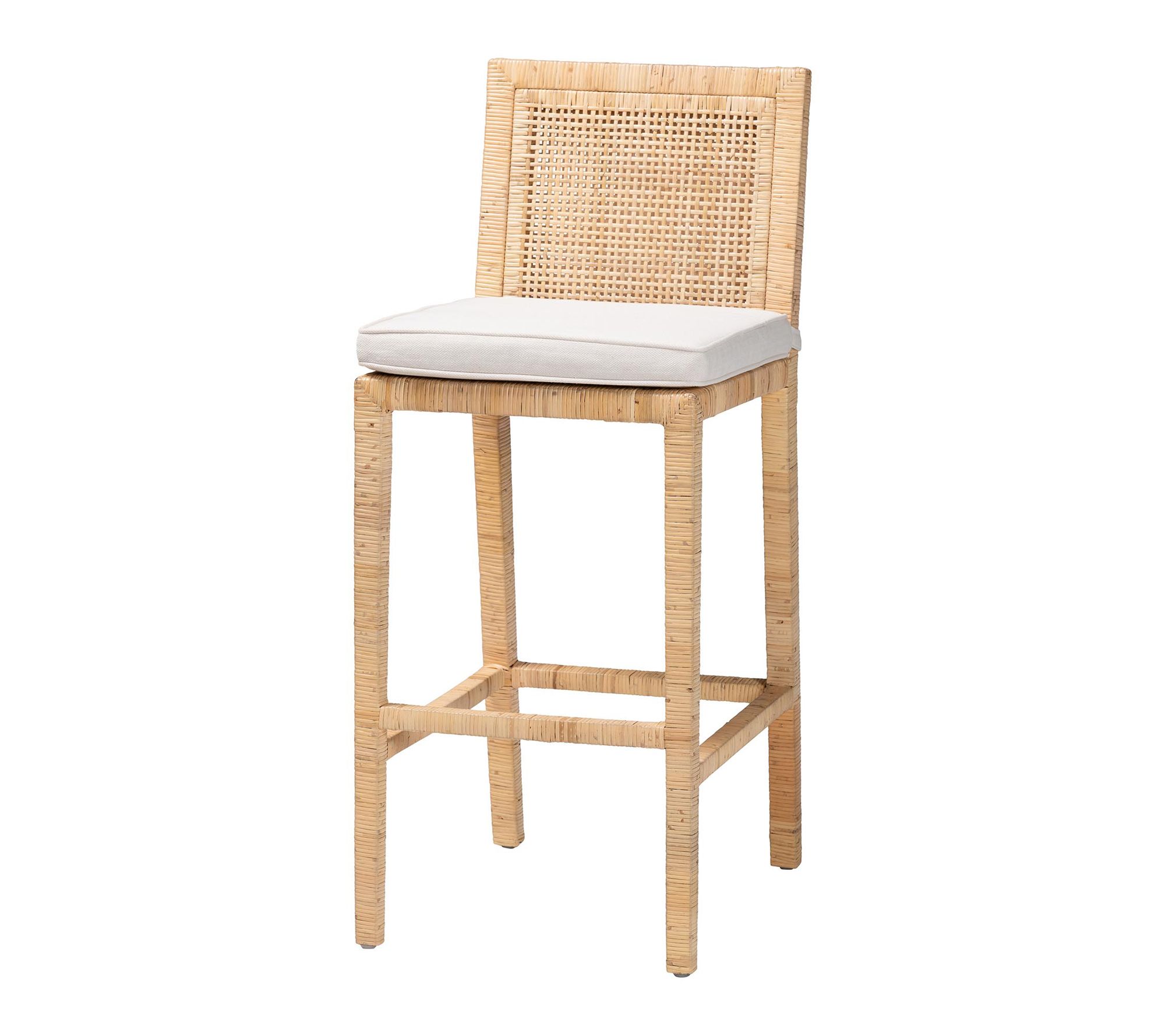 bali & pari Sofia Natural Rattan Bar Stool