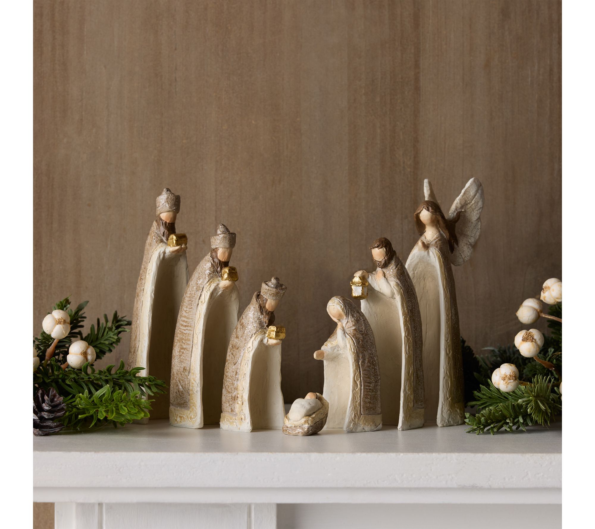 Melrose Nesting Mini Nativity Figures (Set of 7) - QVC.com
