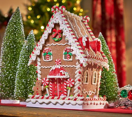 Choice of Illuminated Gingerbread Houses by Valerie - QVC.com