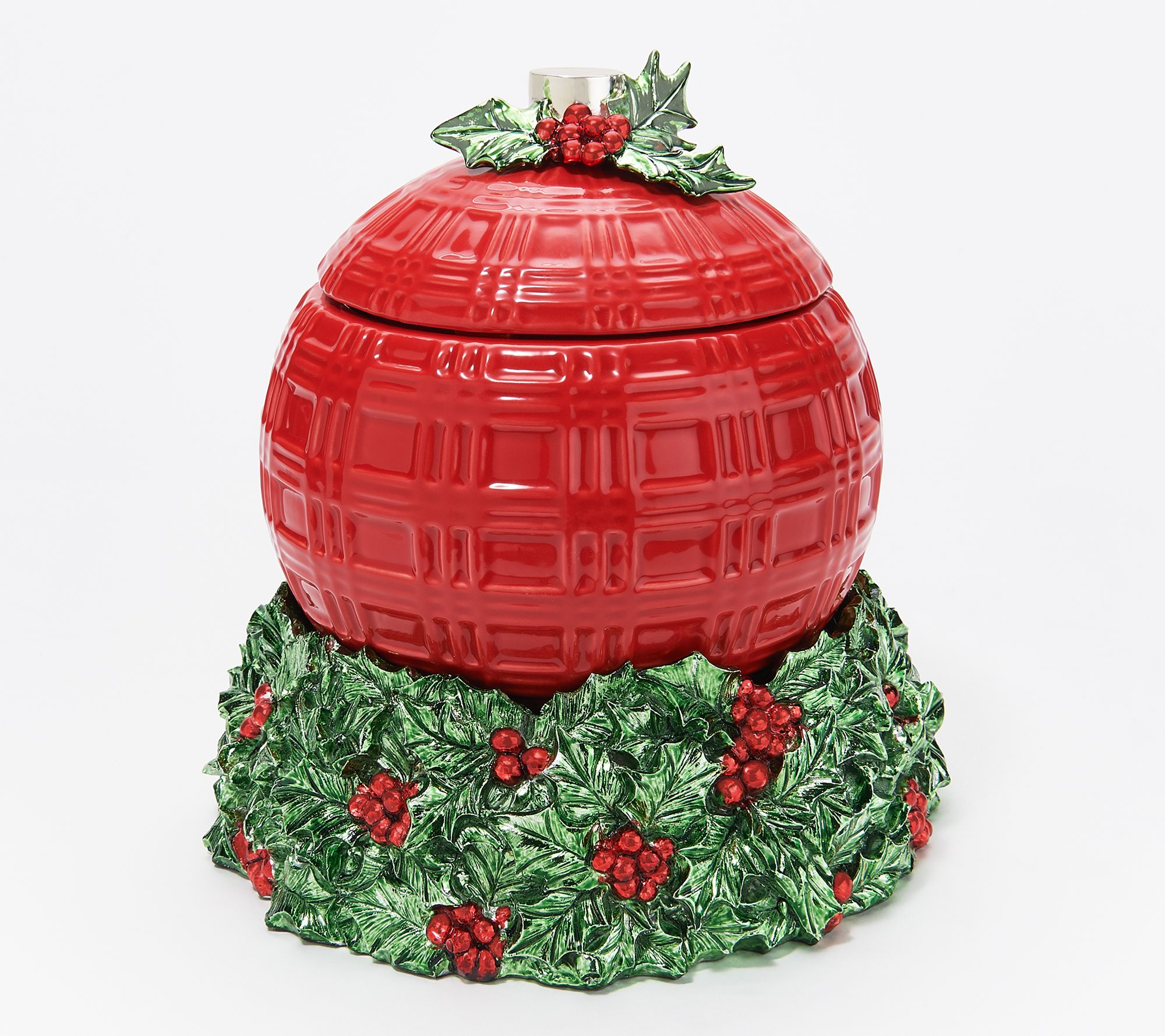 HomeWorx by Harry Slatkin Red Filled Ornament and Candle Holder