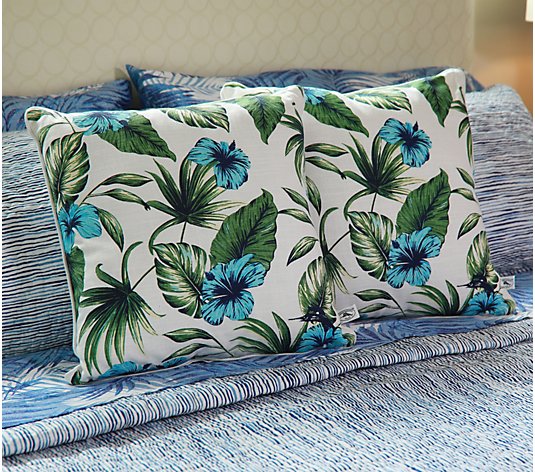 Tommy Bahama Set of 2 20" Printed Decorative Indoor Pillows