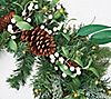 Martha Stewart 24" Lit Eucalyptus Pinecone and Berry Wreath, 3 of 4