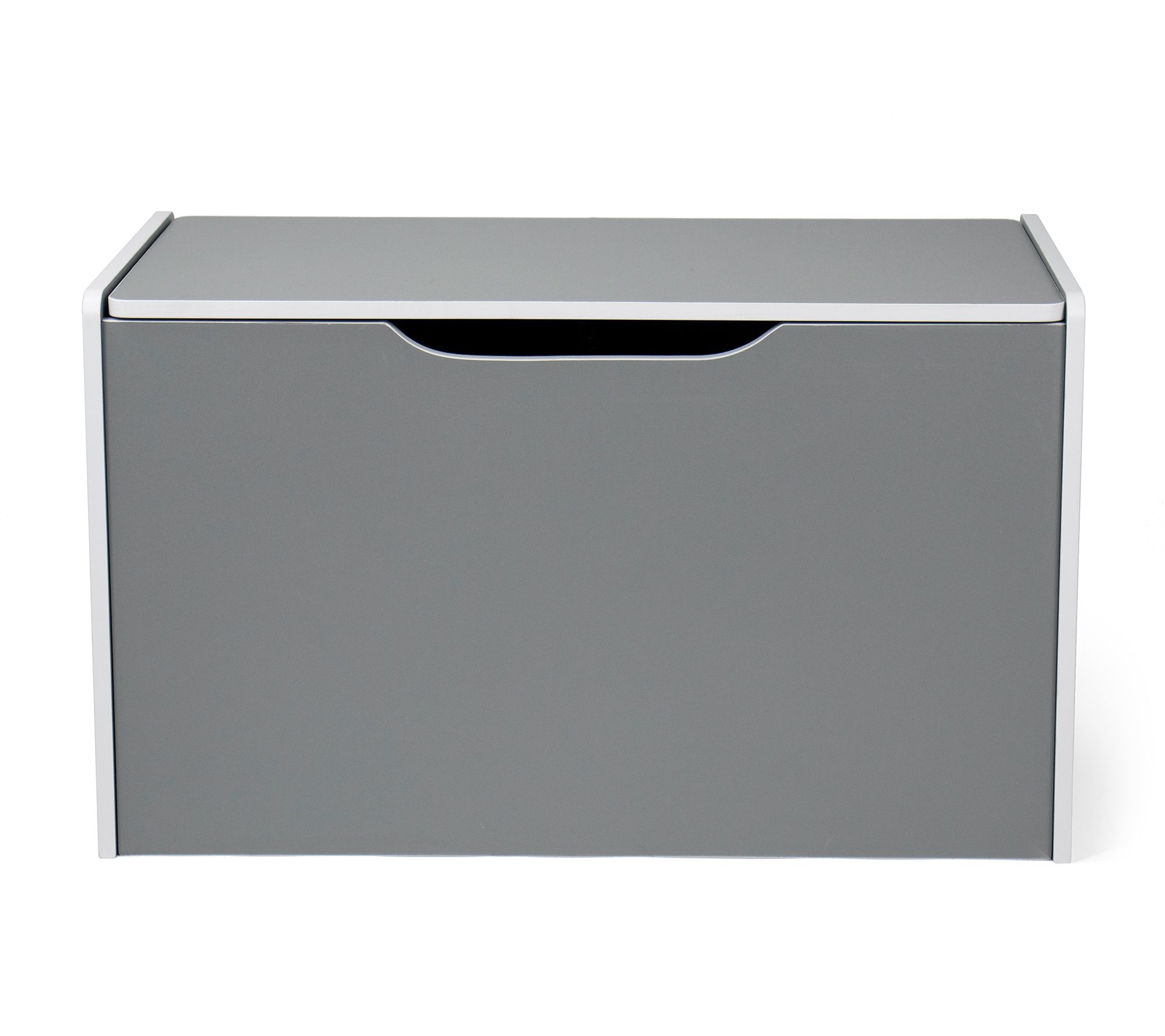 Humble Crew Hinged Toy Storage Chest with Lid,Grey & White 