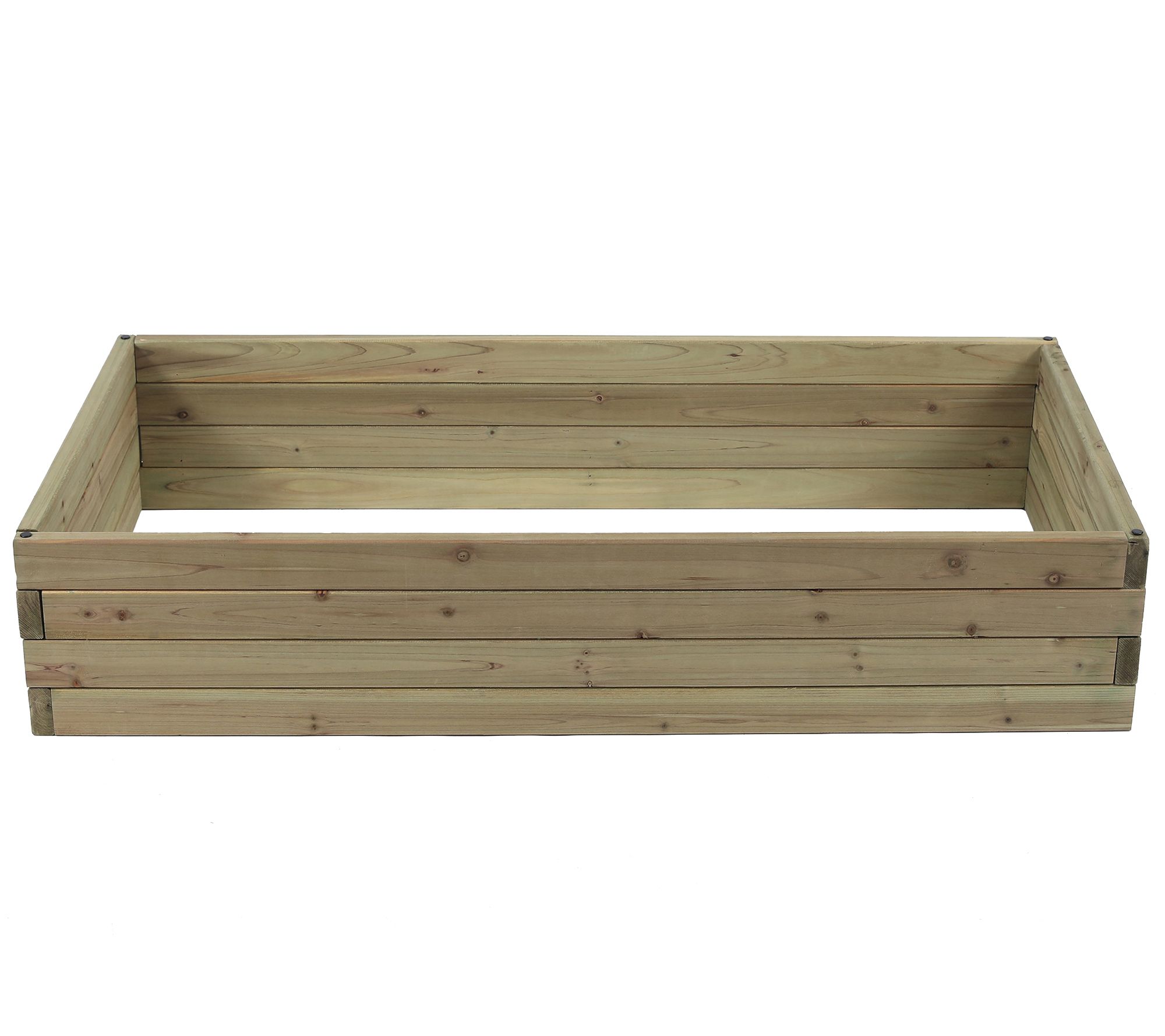 LuxenHome Wood 3.8' x 2' Raised Garden Bed