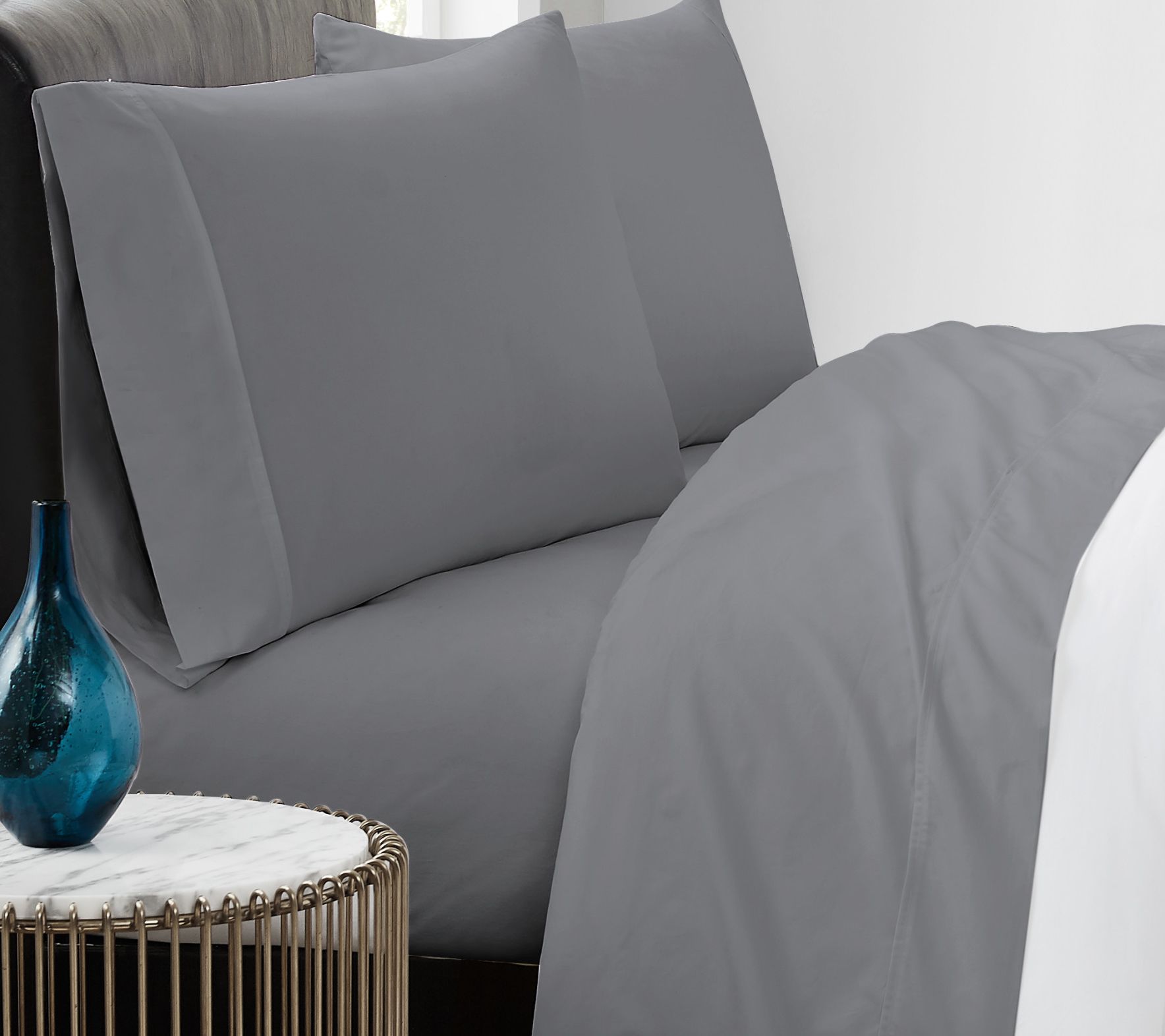 Vince Camuto 400TC Percale Queen 4 Piece Sheet Set