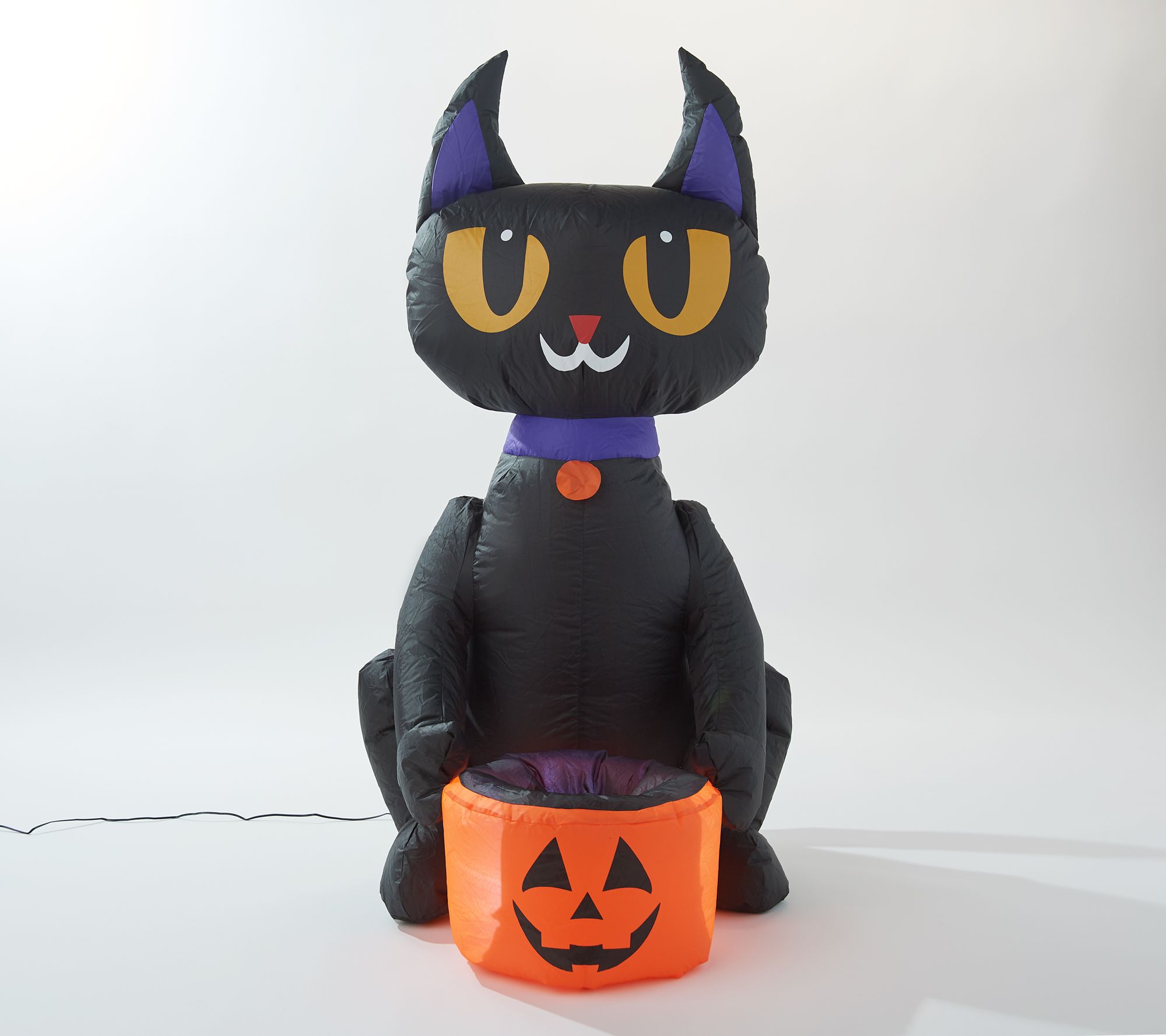 "As Is" Hay & Harvest Illuminated Halloween Inflatable Cat