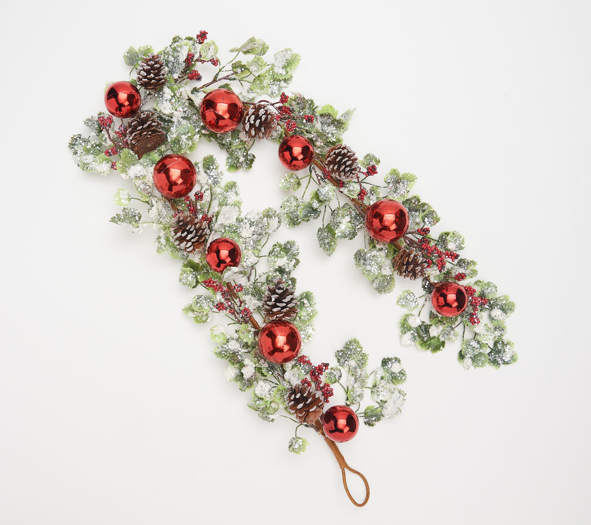 Snowy Long Needle Pine & Berry 5 Ft Faux Garland 