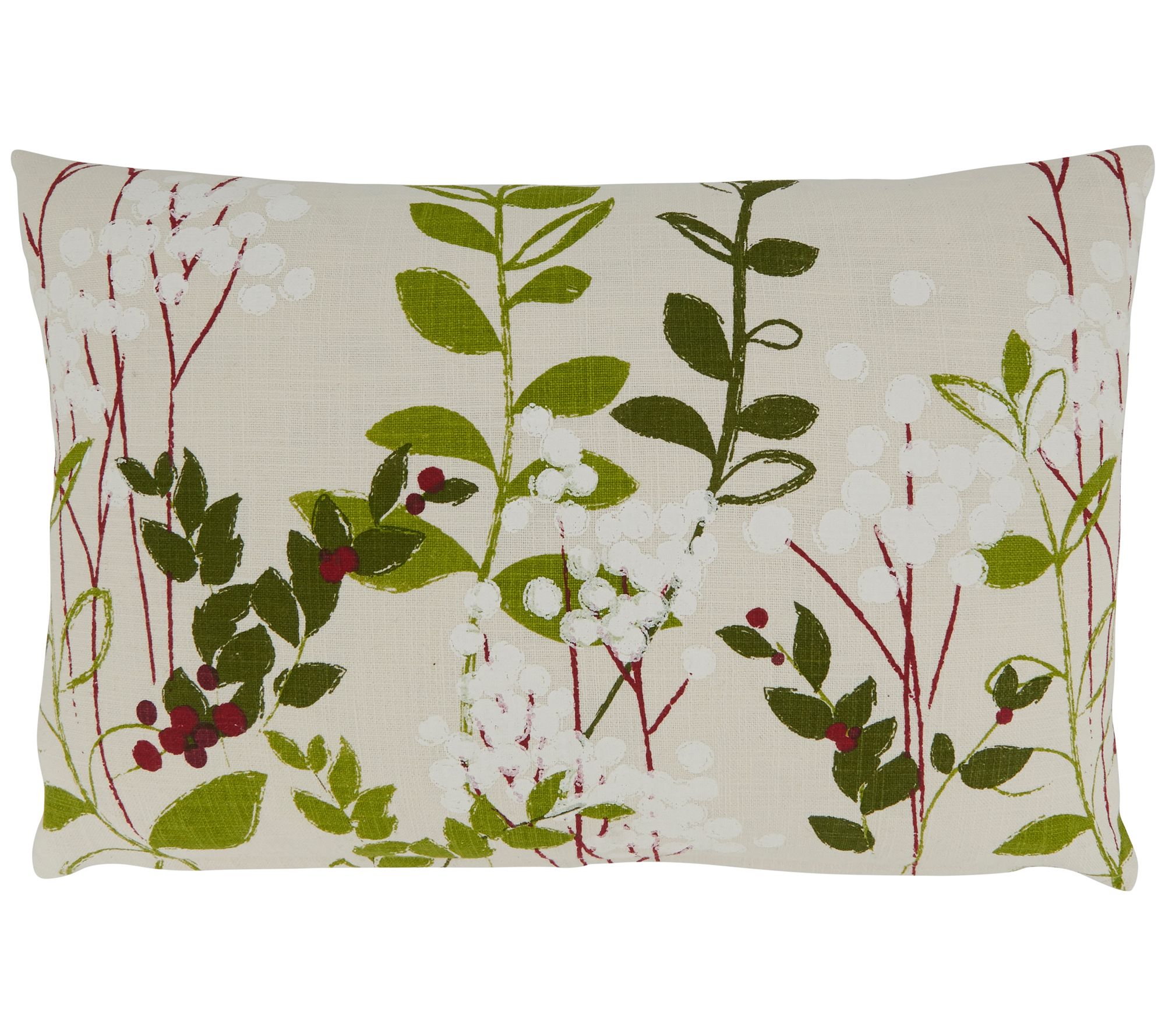 saro-lifestyle-holiday-down-filled-pillow-coverbotanical-qvc