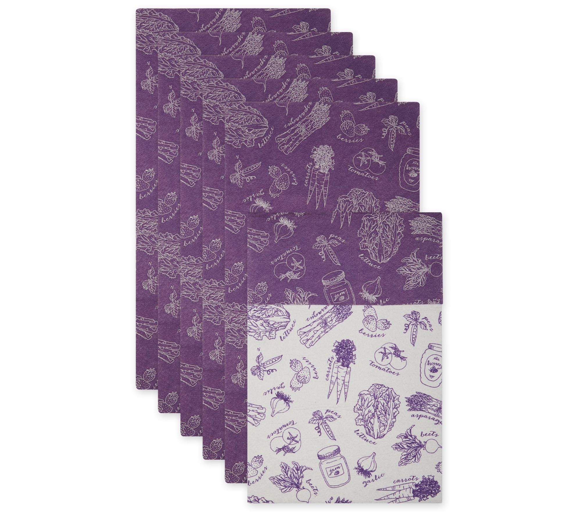 Design Imports Set of 6 Market Print Fridge Liners