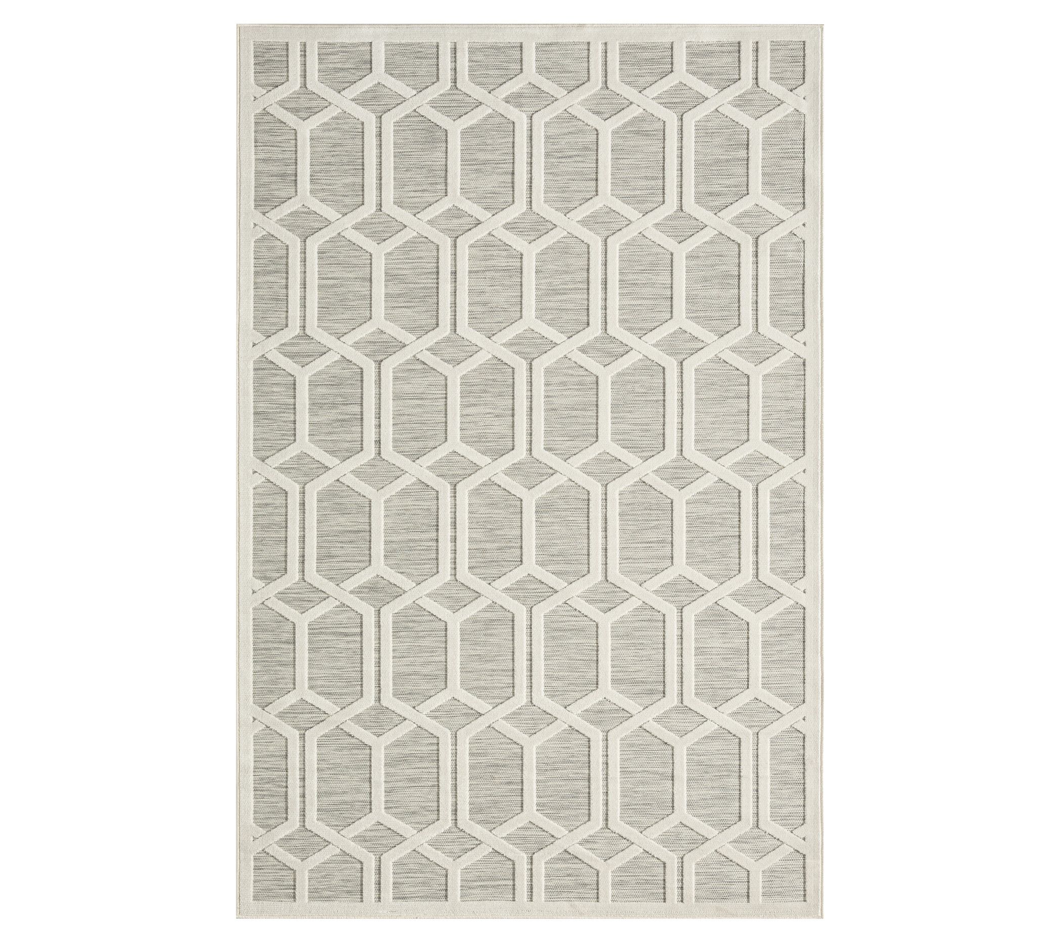 Ox Bay Geometric 5' x 7' Modern Indoor Outdoor Area Rug