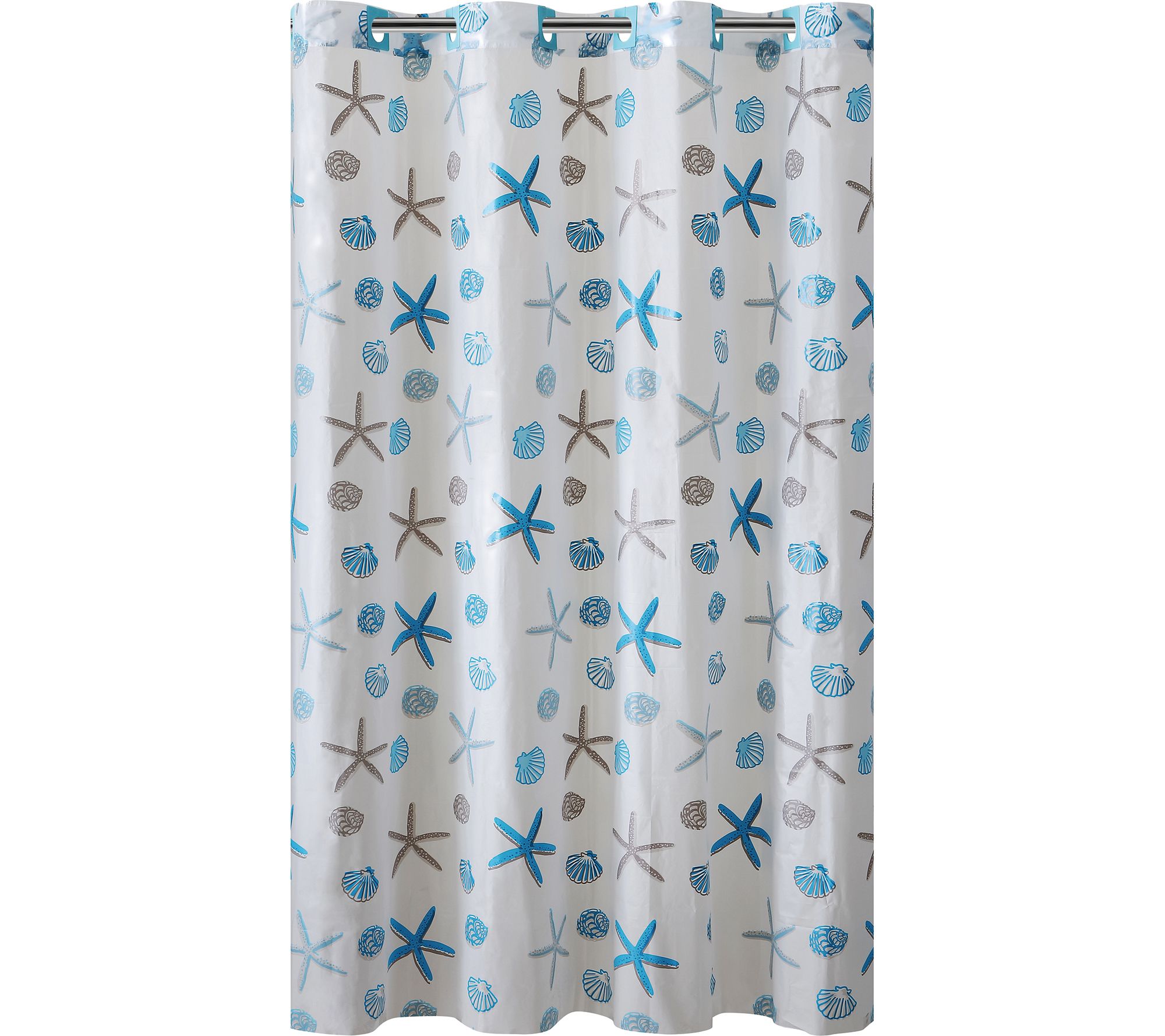 Hookless Printed Shower Curtain Seashell Page 1 Qvc Com