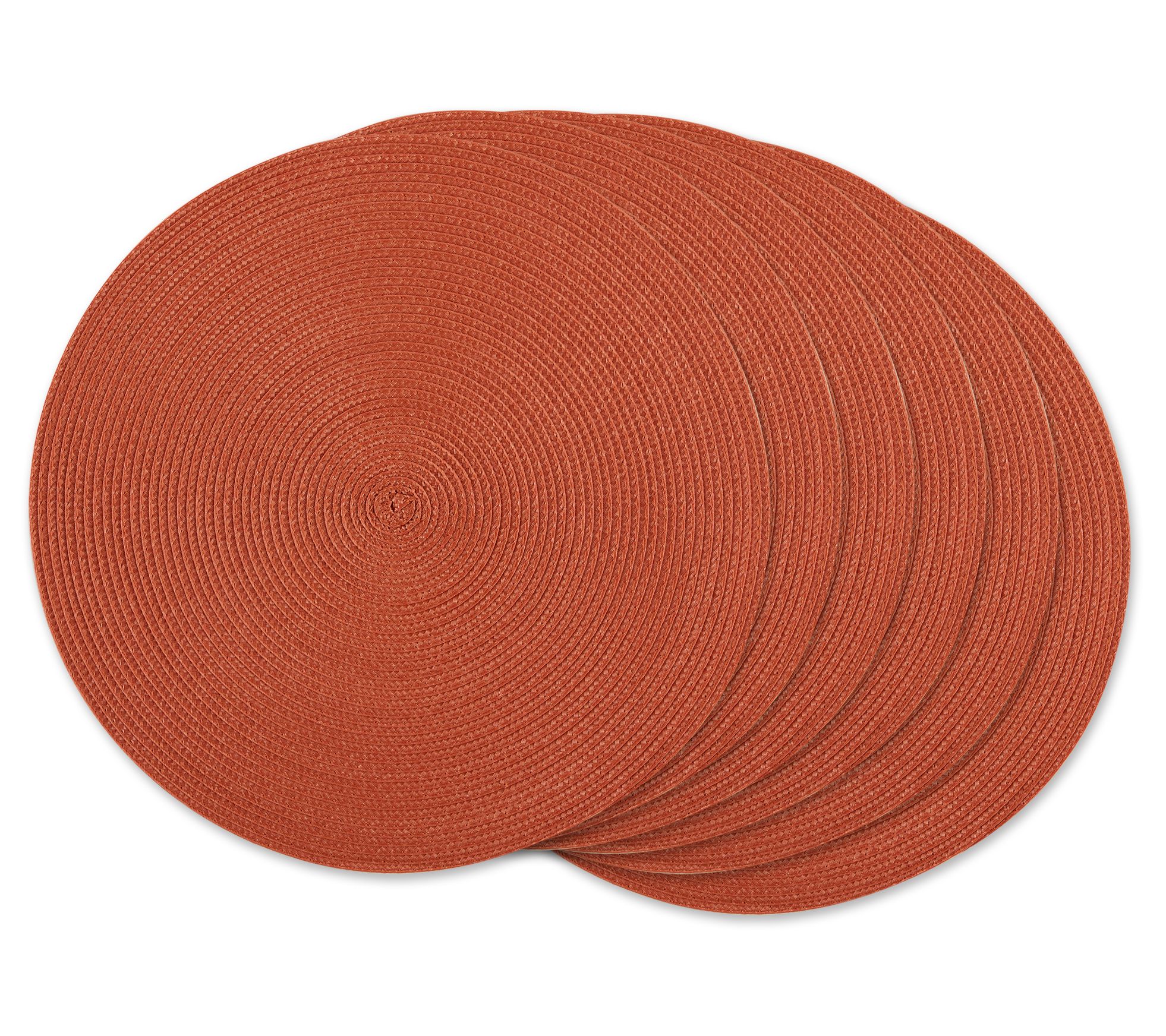 Design Imports Set of 6 Classic Round Woven Placemats