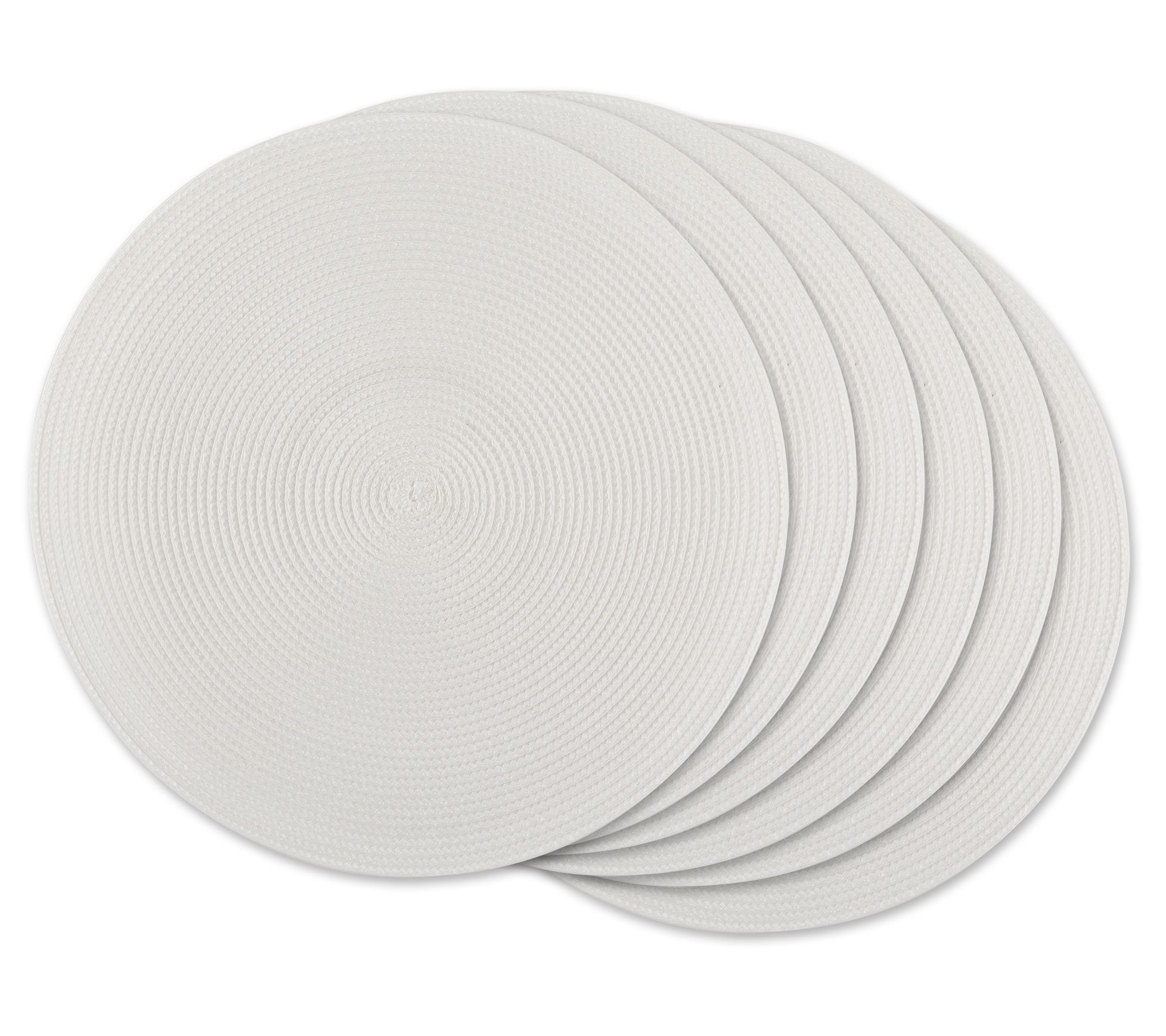 Design Imports Set of 6 Classic Round Woven Placemats