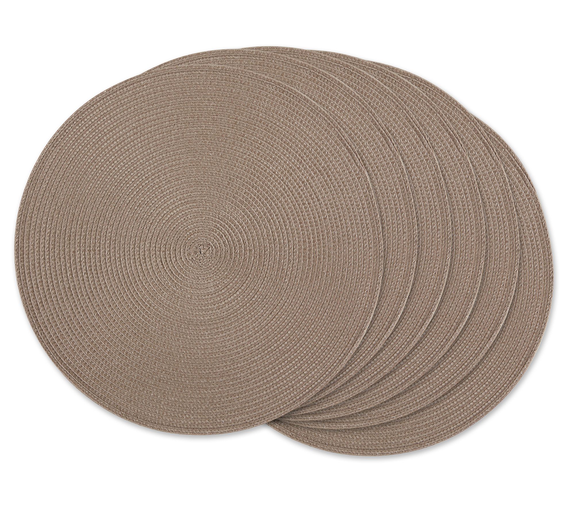 Design Imports Set of 6 Classic Round Woven Placemats