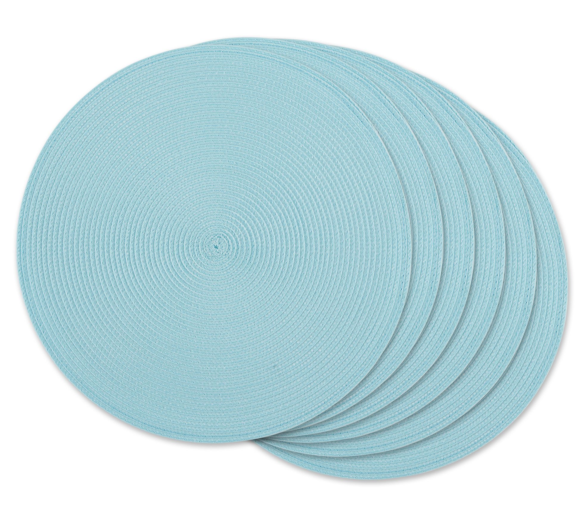 Design Imports Set of 6 Classic Round Woven Placemats
