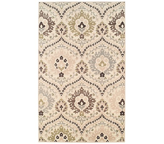 Superior Rustic Floral Damask Contemporary 8x10 Area Rug