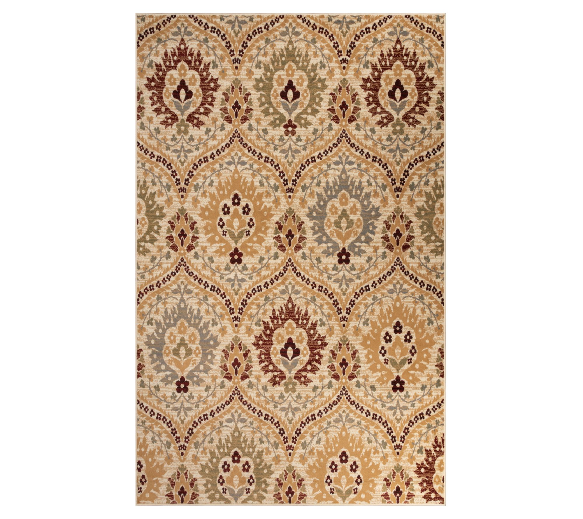 Superior Rustic Floral Damask Contemporary 8x10 Area Rug