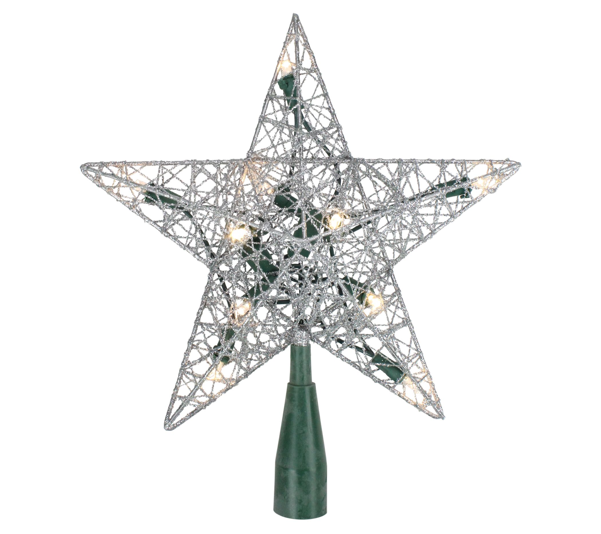 Northlight 9" Lighted Silver Wire Star Christmas Tree Topper