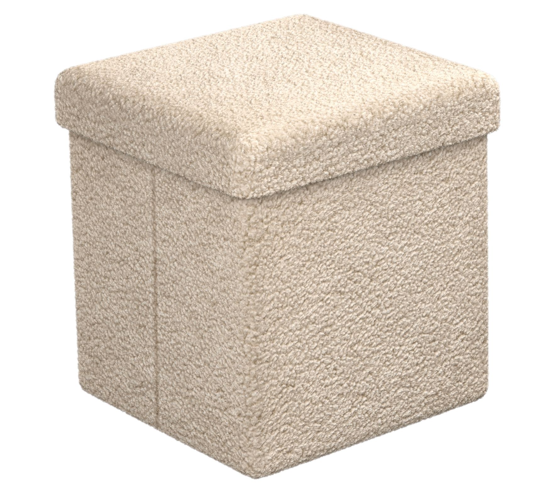 Sorbus Teddy Storage Ottoman - Soft Sherpa Tuft ed Footstool