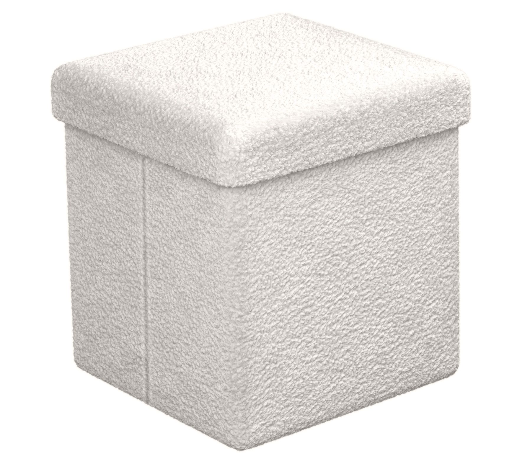 Sorbus Teddy Storage Ottoman - Soft Sherpa Tuft ed Footstool