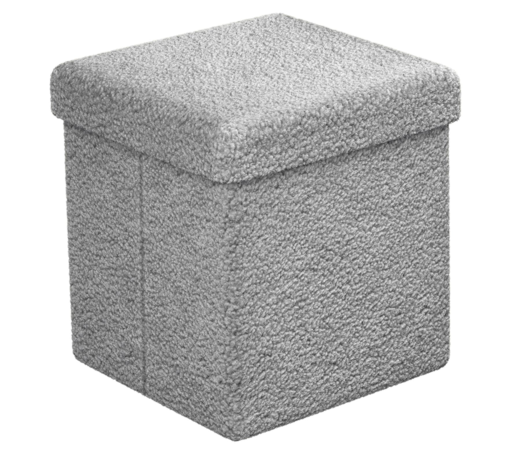 Sorbus Teddy Storage Ottoman - Soft Sherpa Tuft ed Footstool