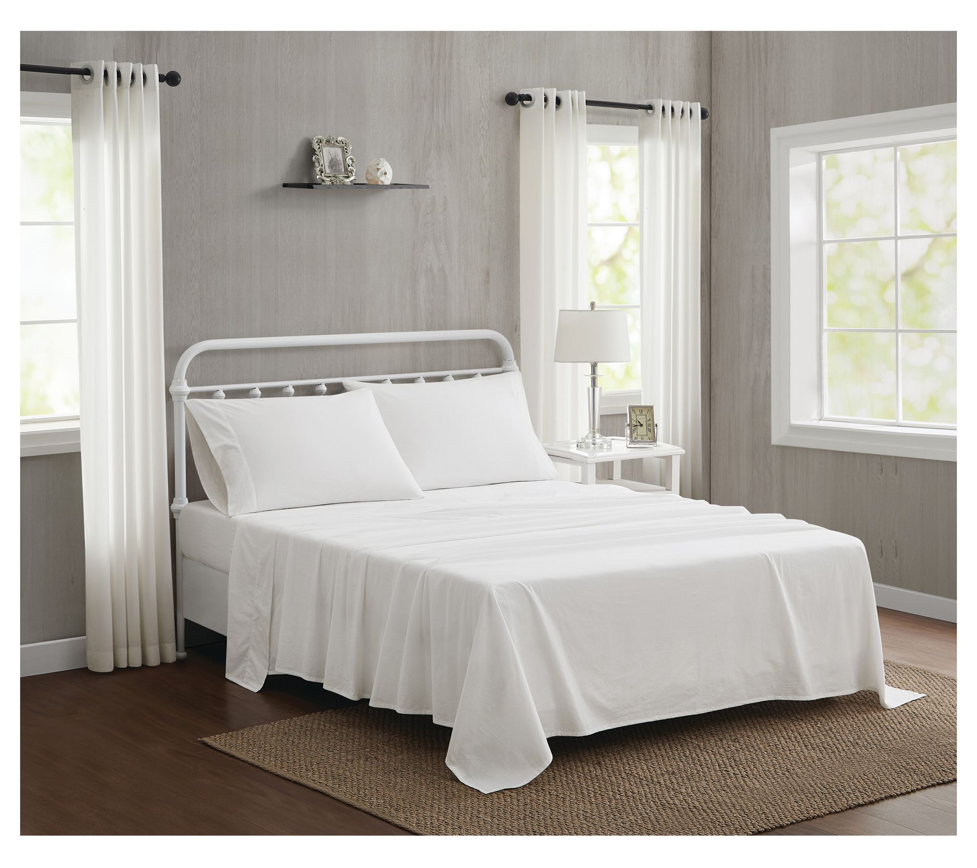 The Farmhouse by Rachel Ashwell Washed Cotton Kng Sheet Set